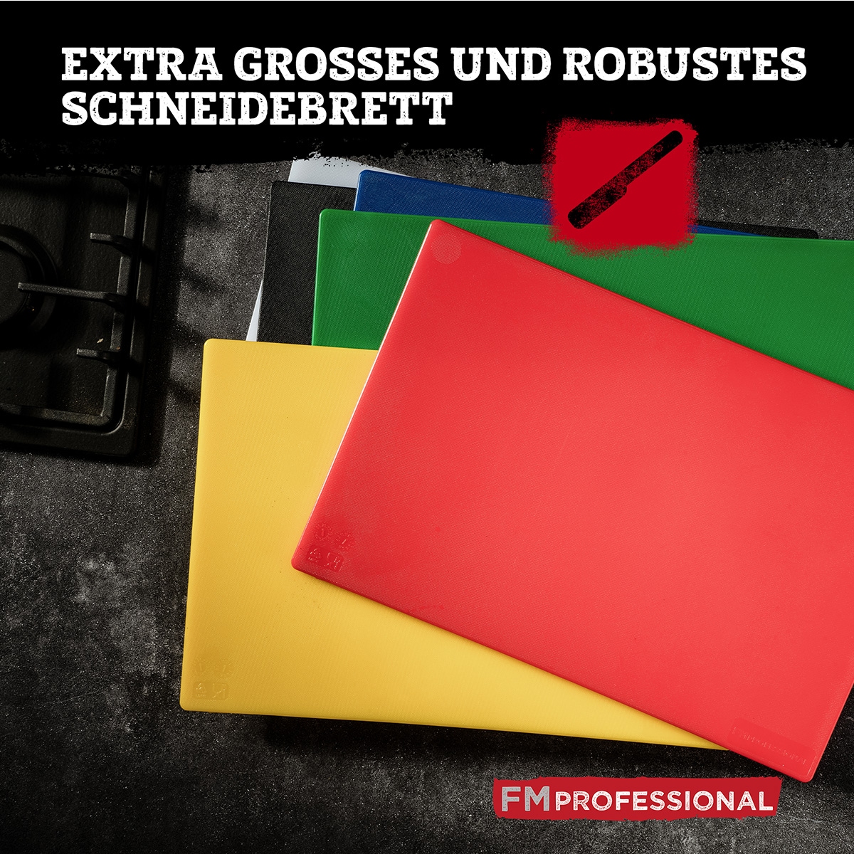 FMprofessional Schneidebrett »extra großes Brett aus Kunststoff« Profi Gastro Schneidebretter – spülmaschinenfest, ca. 45 x 30 cm