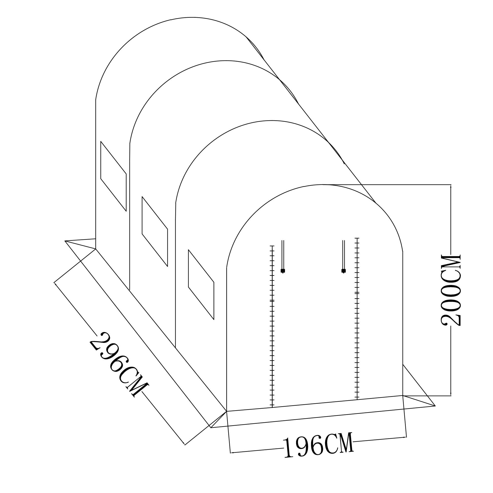 KONIFERA Foliengewächshaus »El Ejido« BxTxH: 196x296x200 cm