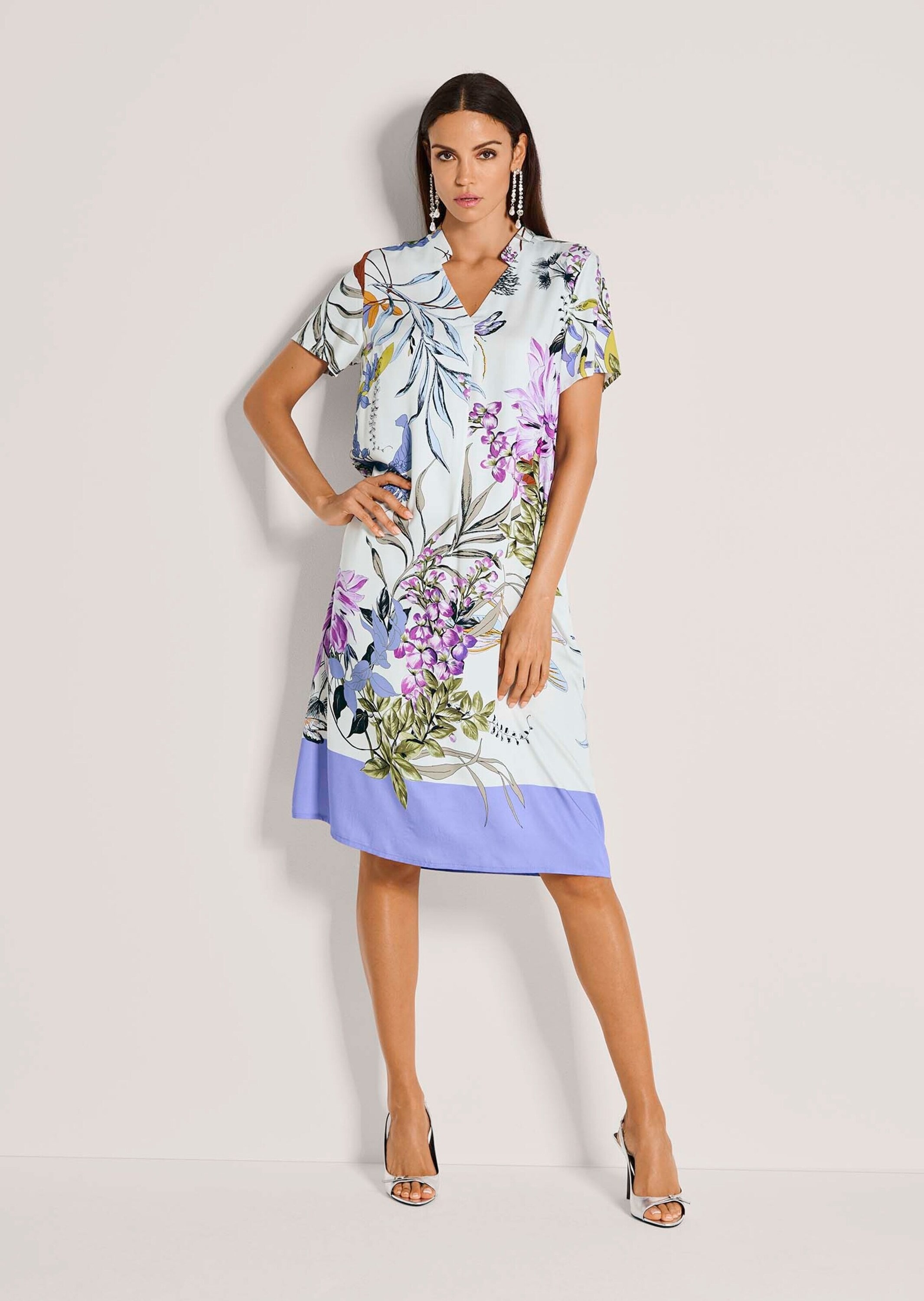 MADELEINE Sommerkleid »Sommerkleid Druckkleid mit floralem Muster« Nahttasche Floraler Print