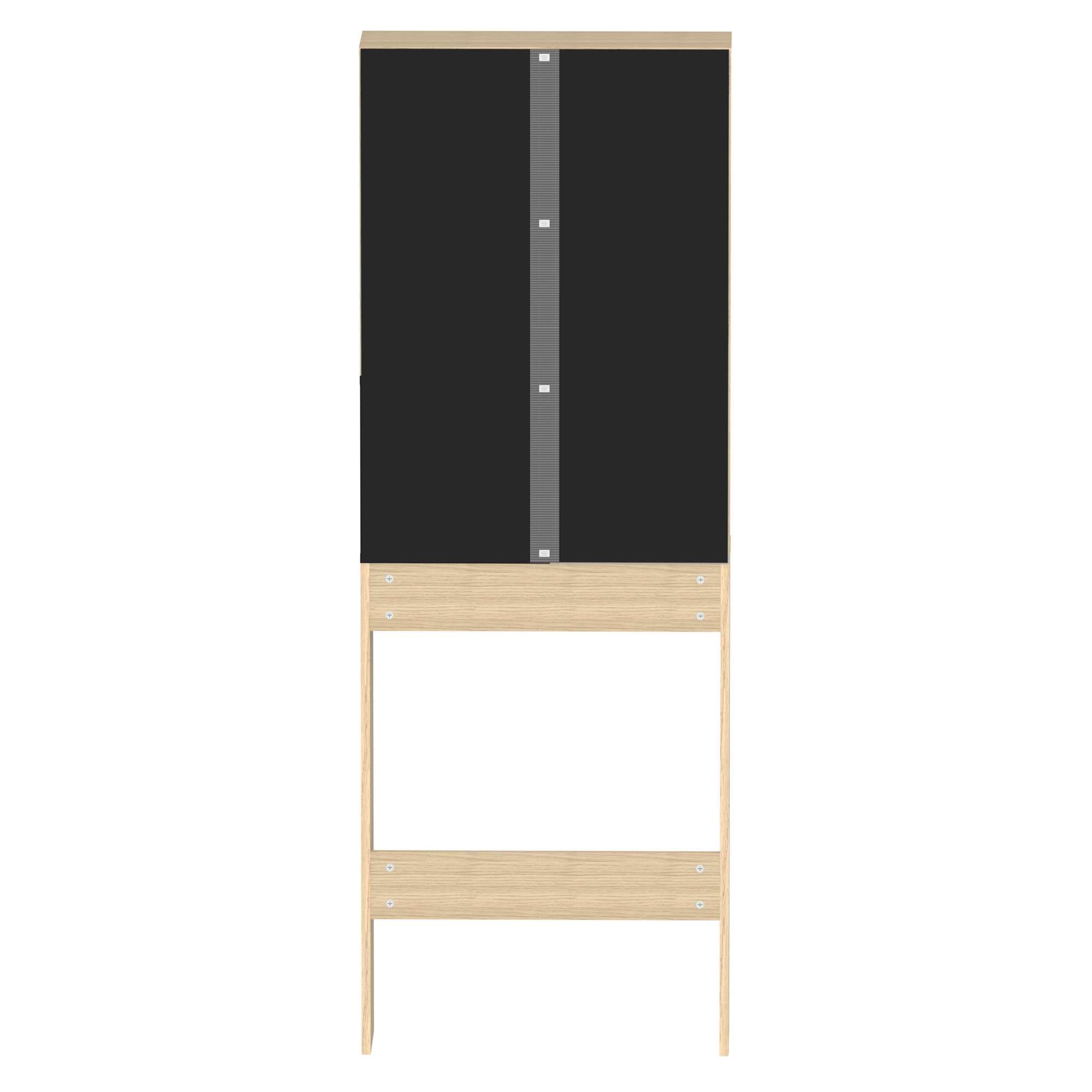 TemaHome Waschmaschinenumbauschrank »Kube Überbauregal, Badmöbel, Badschrank, Höhe 179 cm«, mit einer Tür und und offene Fächer