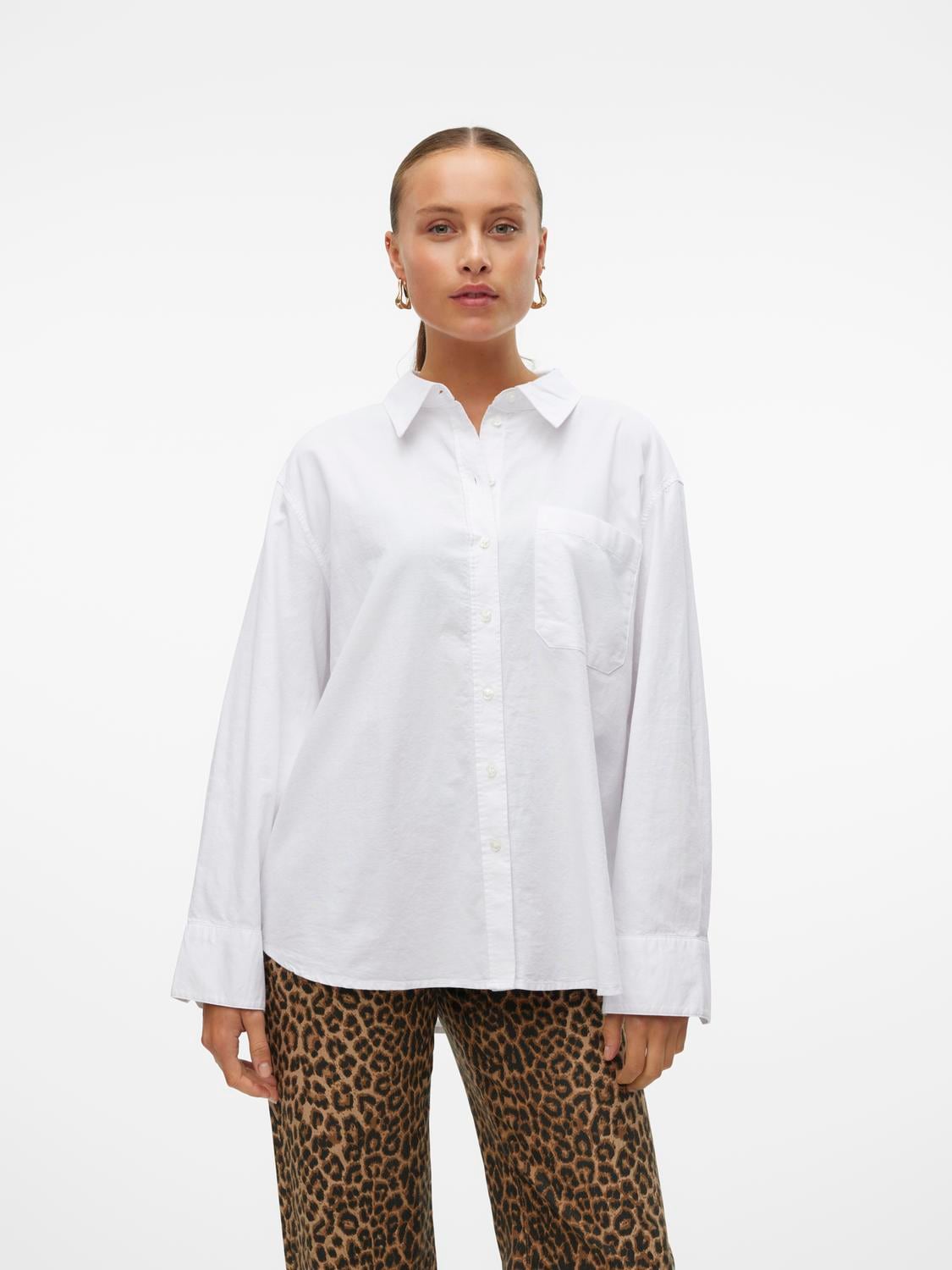 Vero Moda Langarmbluse »VMIDA OXFORD SHIRT WVN GA NOOS«