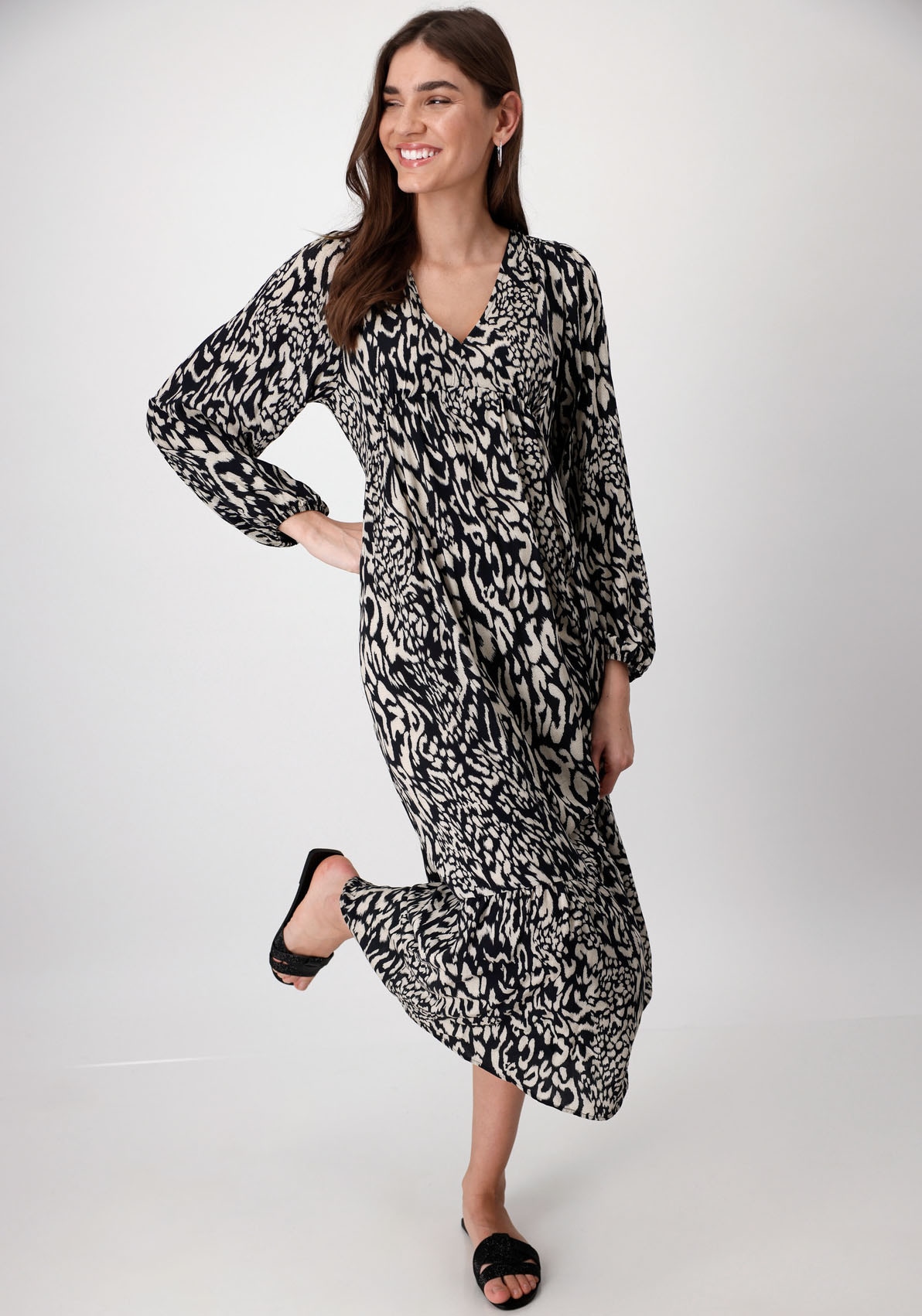 Monari Maxikleid, mit Animalprint
