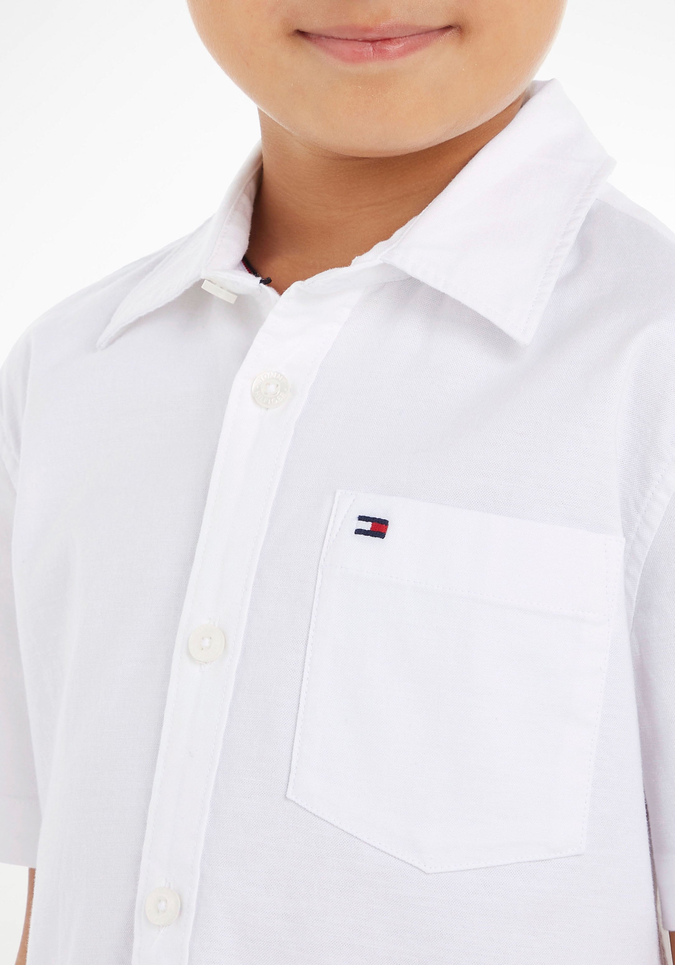 Tommy Hilfiger Kurzarmhemd OTTO »STRETCH mit Ärmeln kurzen S/S«, kaufen OXFORD Hemdkragen und SHIRT bei