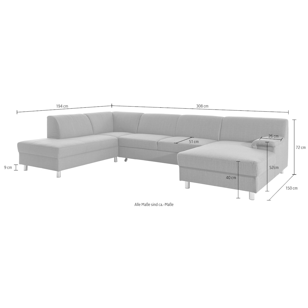 INOSIGN Wohnlandschaft »U-Form«