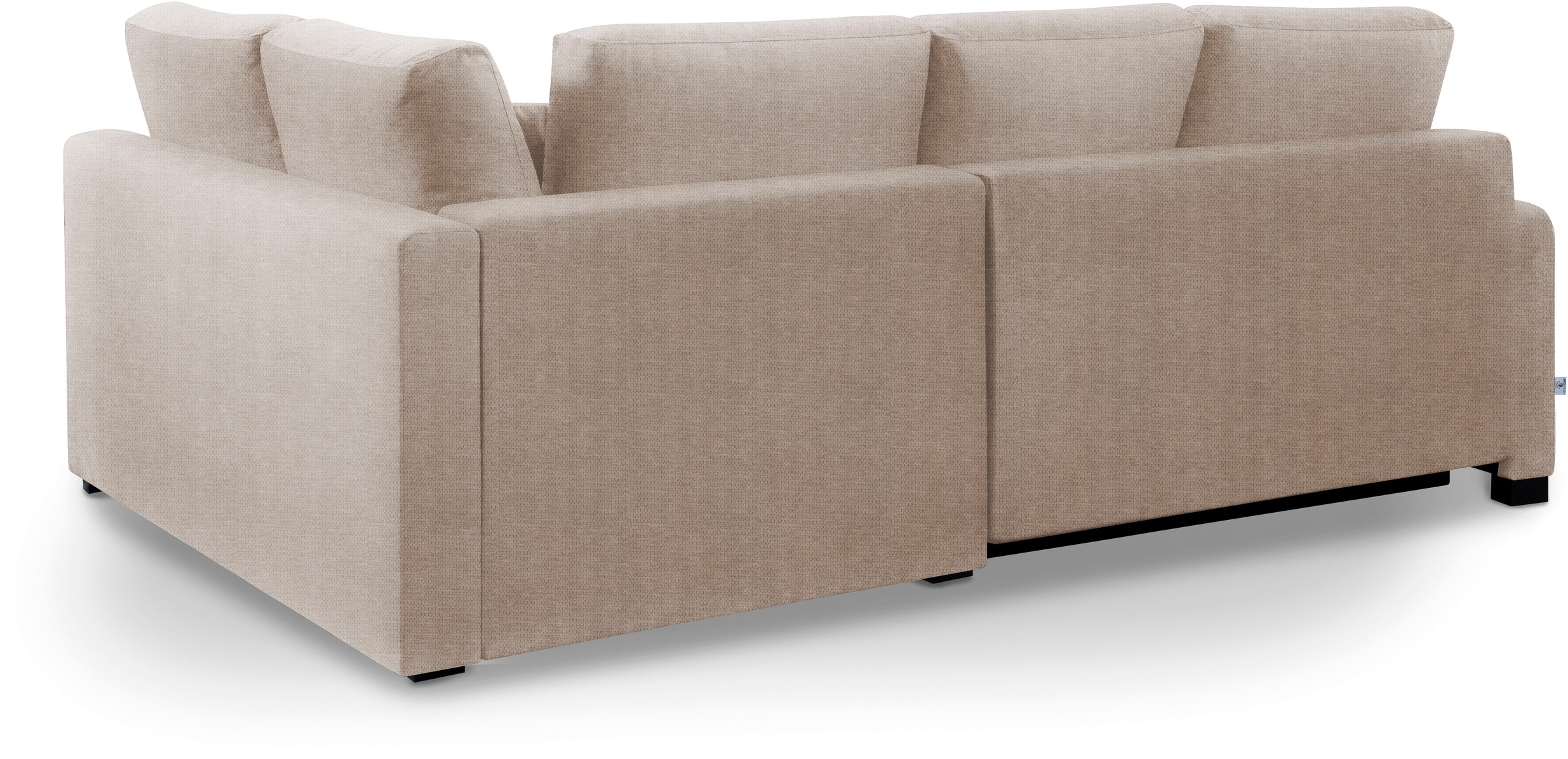 exxpo - sofa fashion Ecksofa »Chester, Boxspring Federkern-Polsterung für bequemeren Sitzkomfort«, L-Form, schmale Armlehnen, Bettfunktion u. Bettkasten