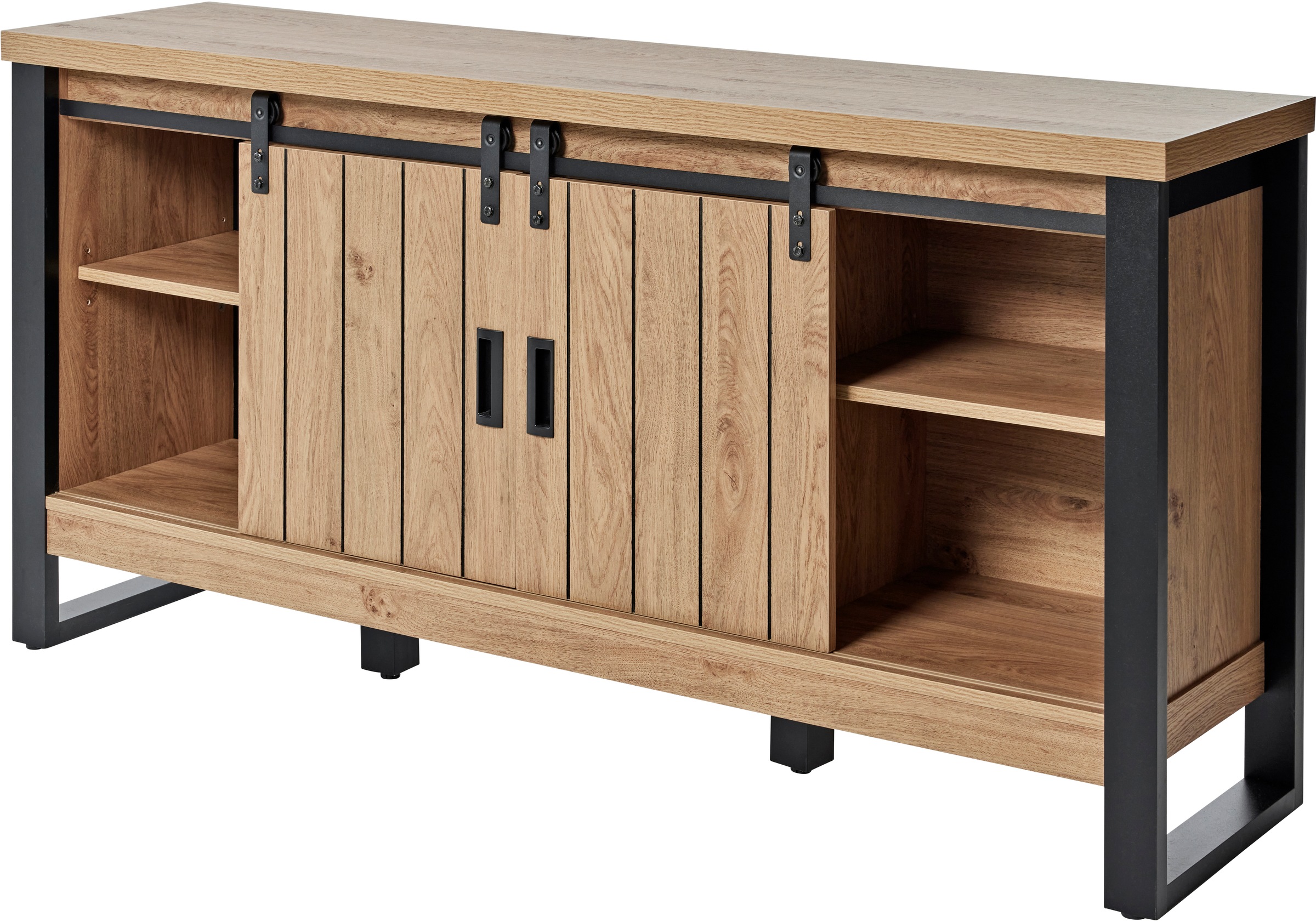 Jahnke Sideboard »SLIDE SBS 150«, (1 St.), Sideboard mit 2 Schiebetüren, Metallgestell, Breite ca. 150cm