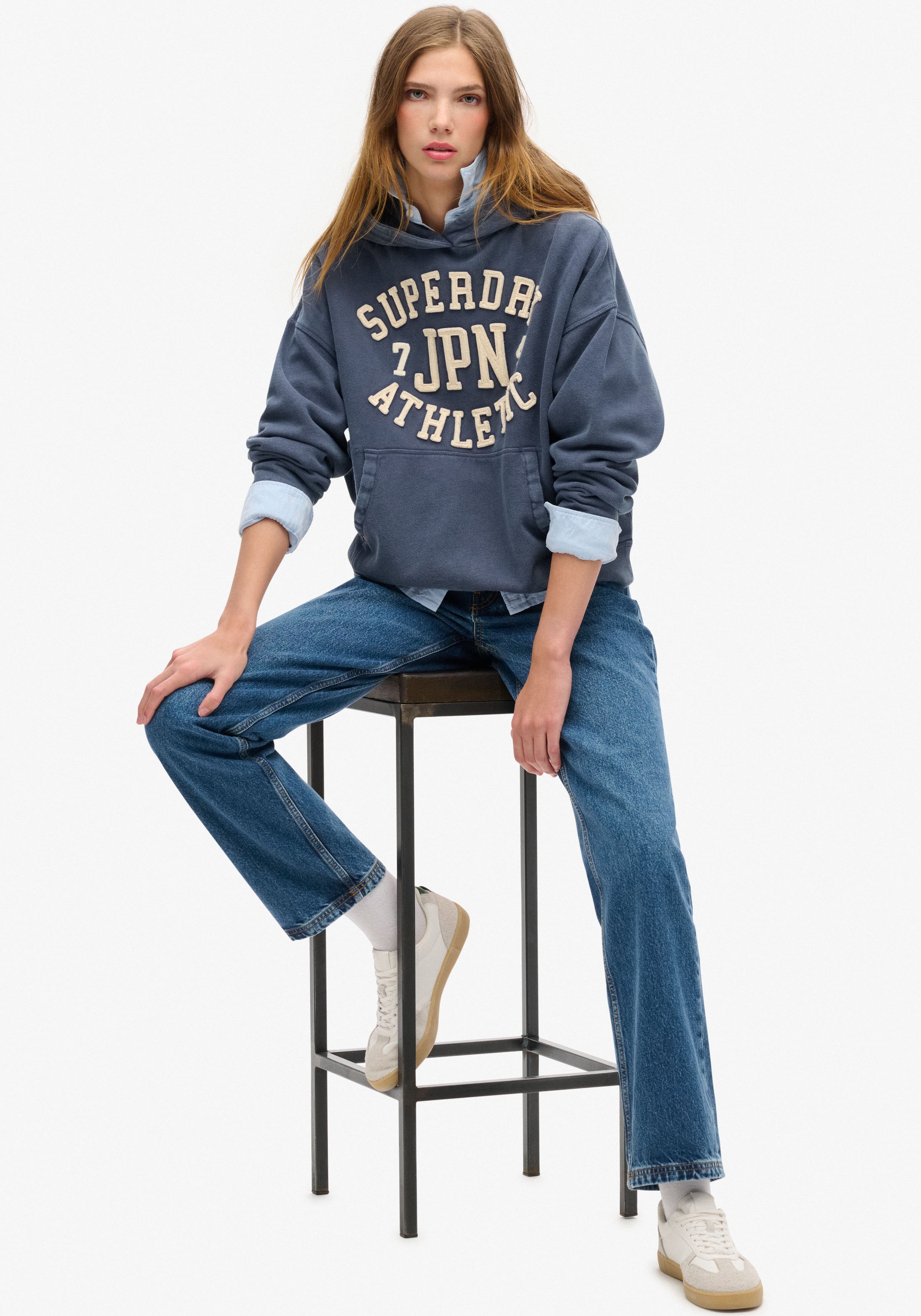 Superdry Kapuzensweatshirt »ATHLETIC APPLIQ OVERSIZE HOOD«