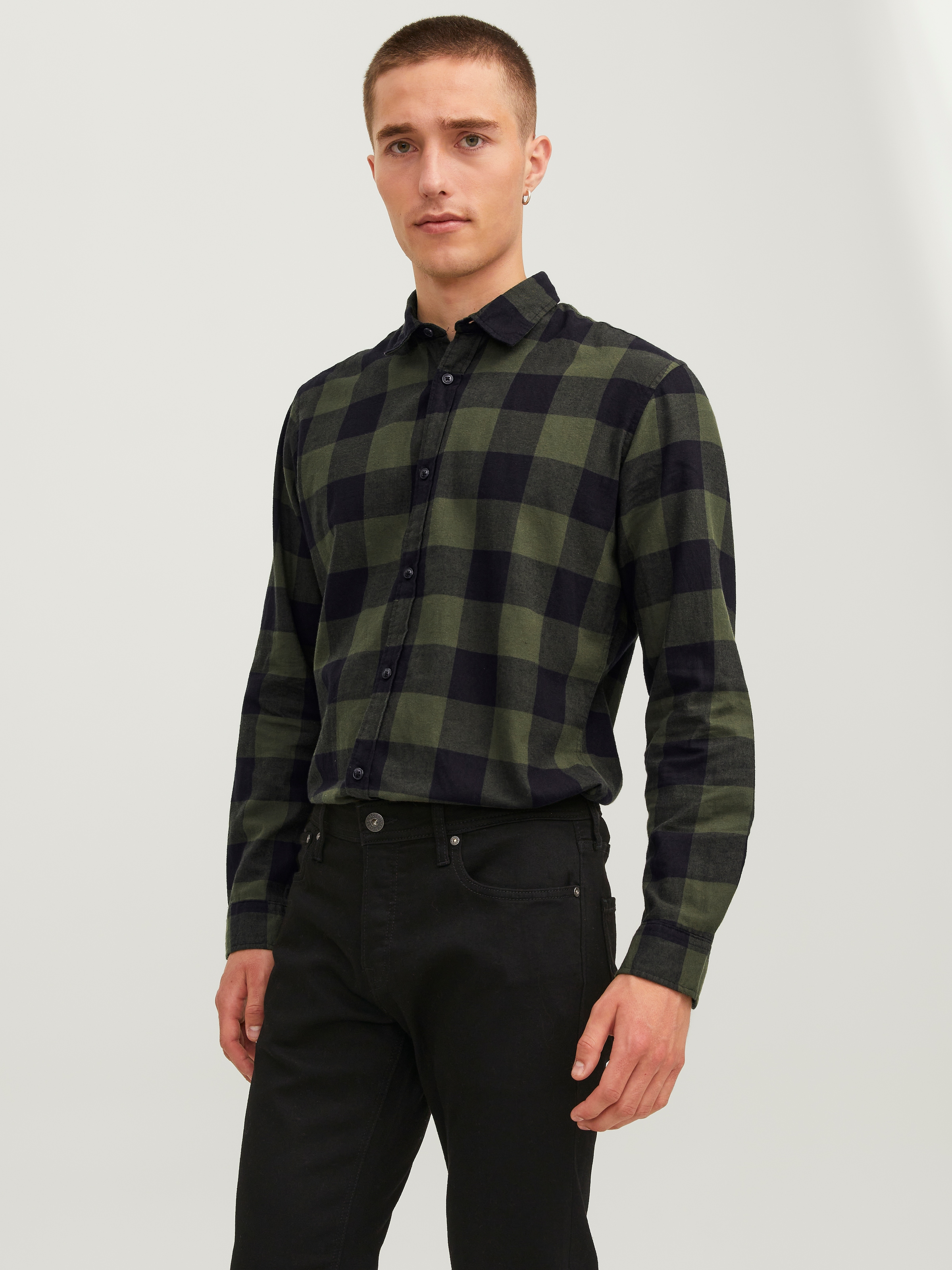 Jack & Jones Karohemd »JJ JJEGINGHAM TWILL SHIRT L/«