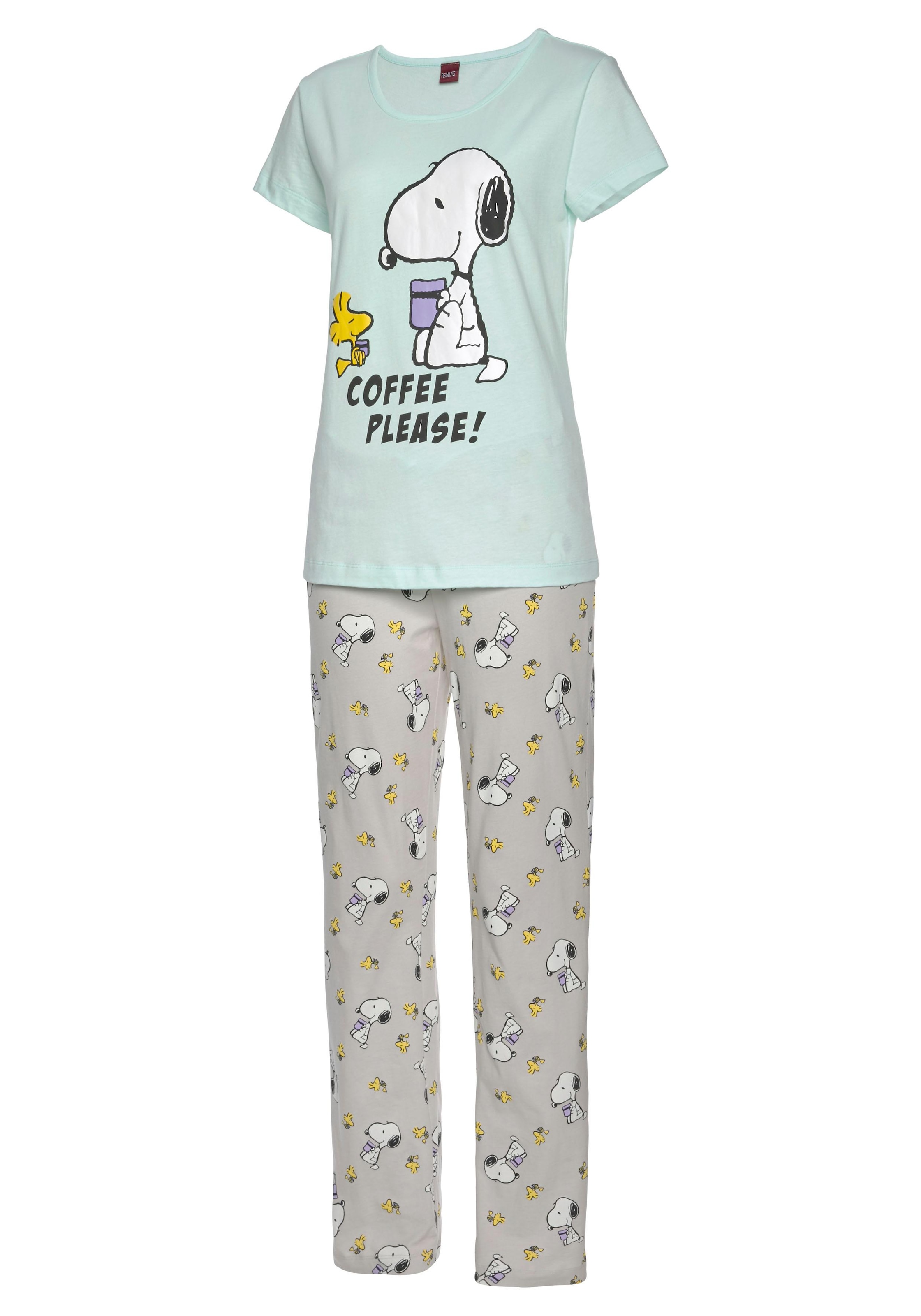 Peanuts Pyjama, (2 tlg., 1 Stück), mit Snoopy und Woodstock Druck bestellen  bei OTTO