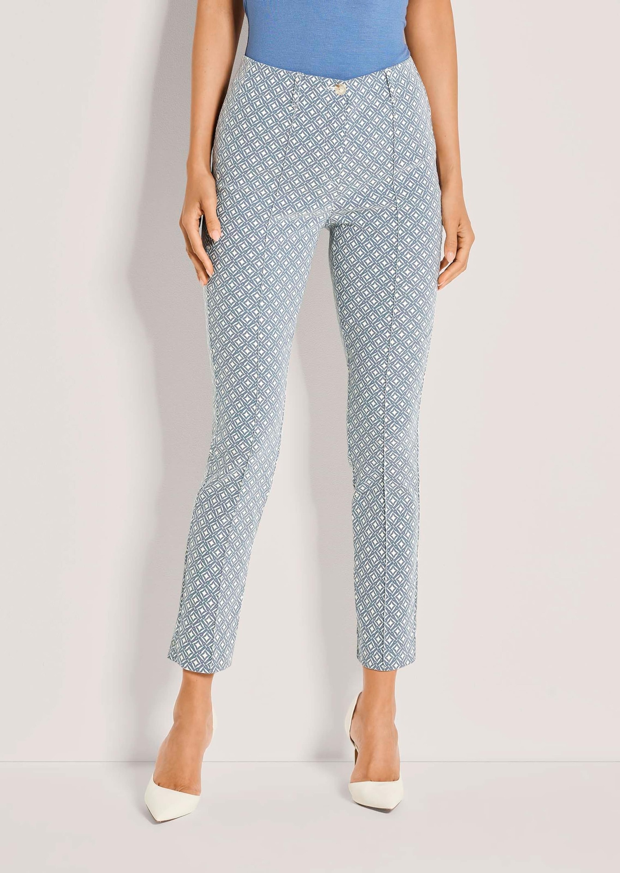 MADELEINE Stoffhose »Jerseyhose Jacquardhose mit grafischem Muster«  Jacquardhose mit elastischem Bund