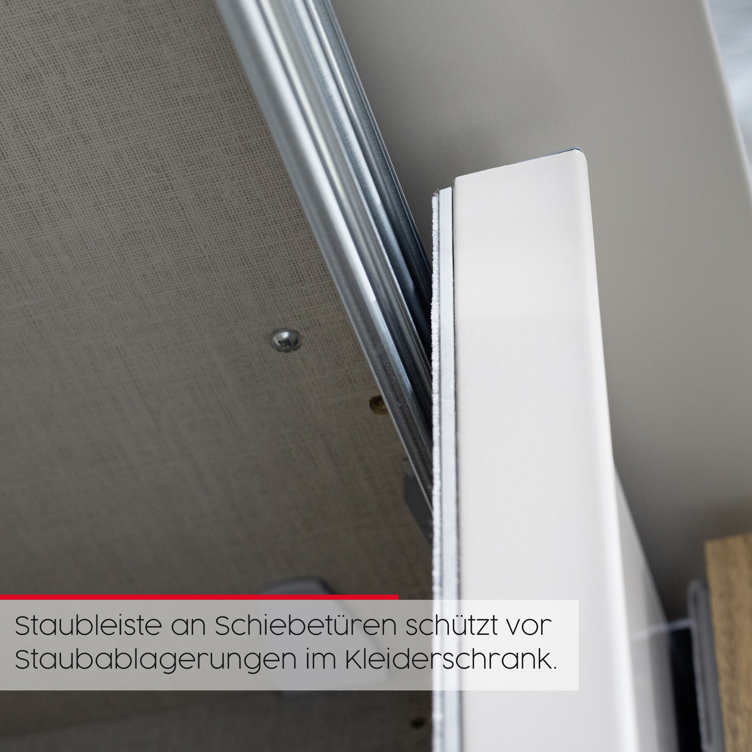rauch Schwebetürenschrank »Kleiderschrank Schrank Garderobe Schlafzimmerschrank SCALE-DUO«, edle zweigeteilte Türen Glas-Front mit 3 Zierleisten MADE IN GERMANY