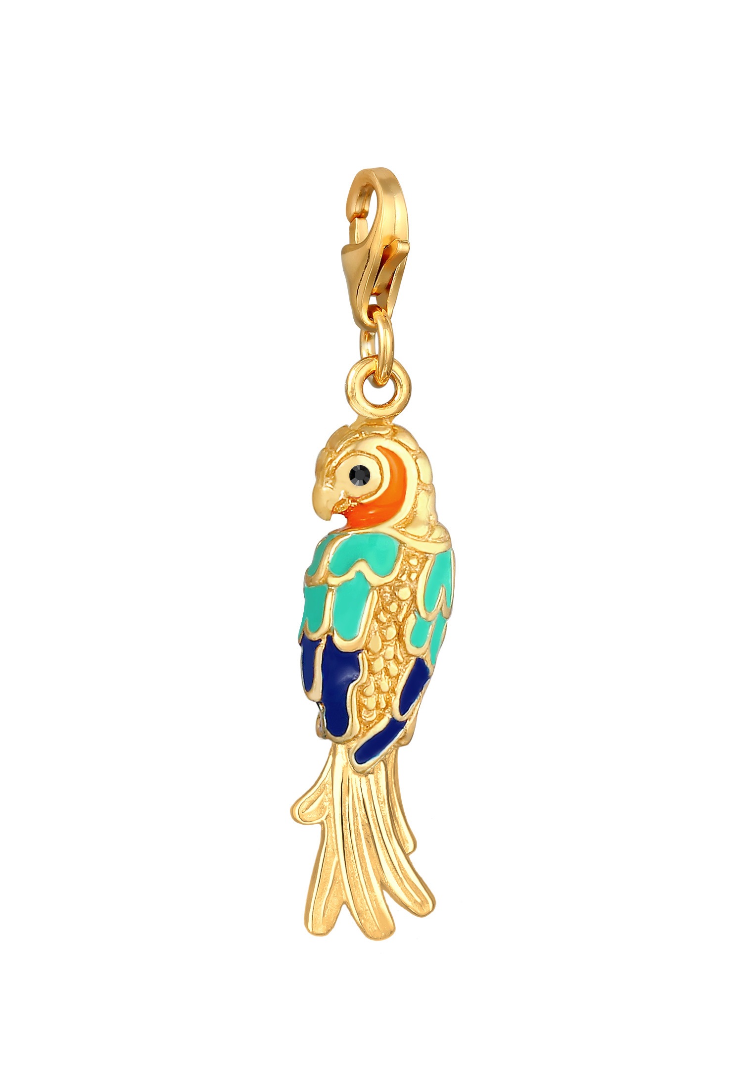 Nenalina Charm-Einhänger »Charm Papagei Vogel Kristalle 925 Silber«