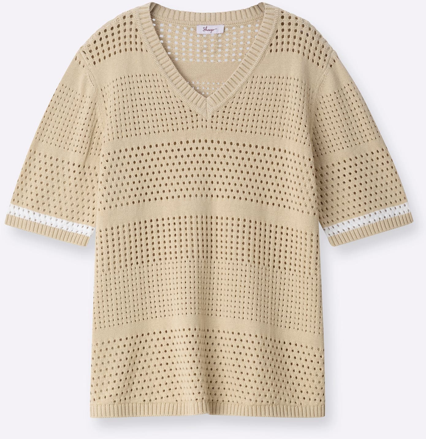 Sheego Strickpullover »Halbarm-Pullover«