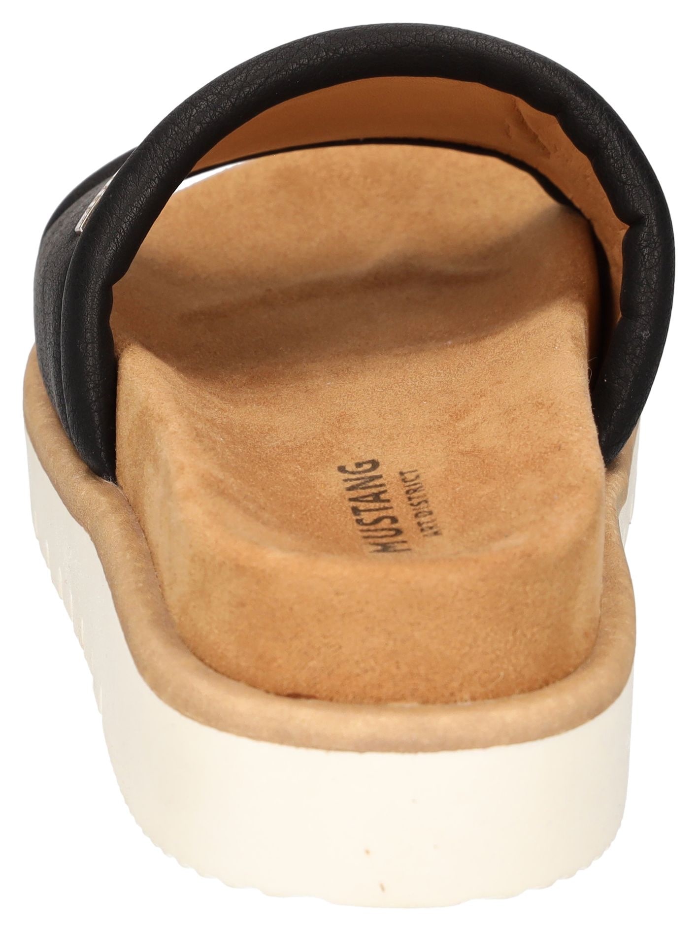 Mustang Shoes Pantolette,Plateausandale,Pool Slides,Sommerschuh mit Softfußbett, bequeme Form