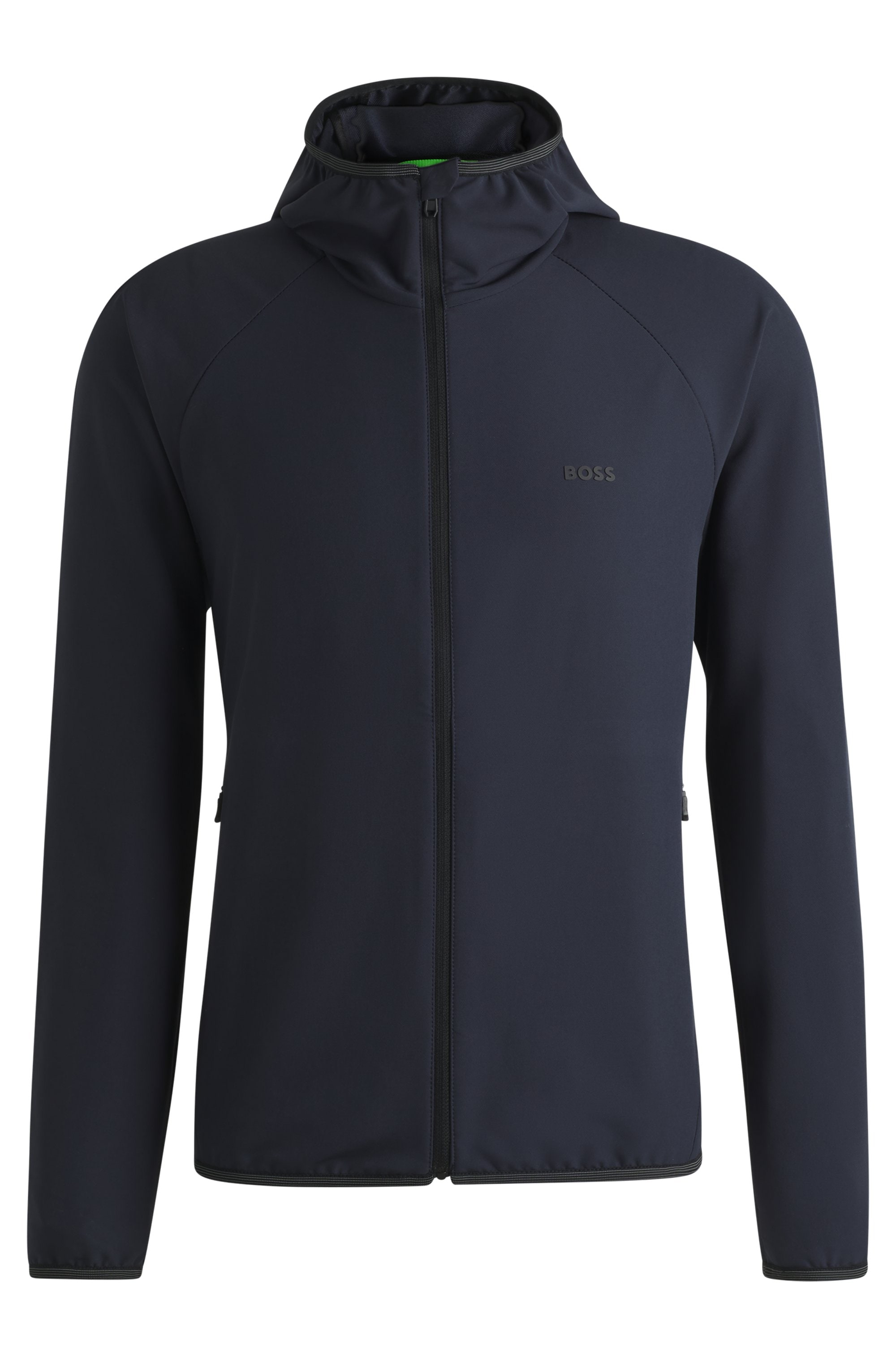 BOSS GREEN Funktionsjacke »L Commuter«, mit Kapuze, mit gummiertem Markenlabel