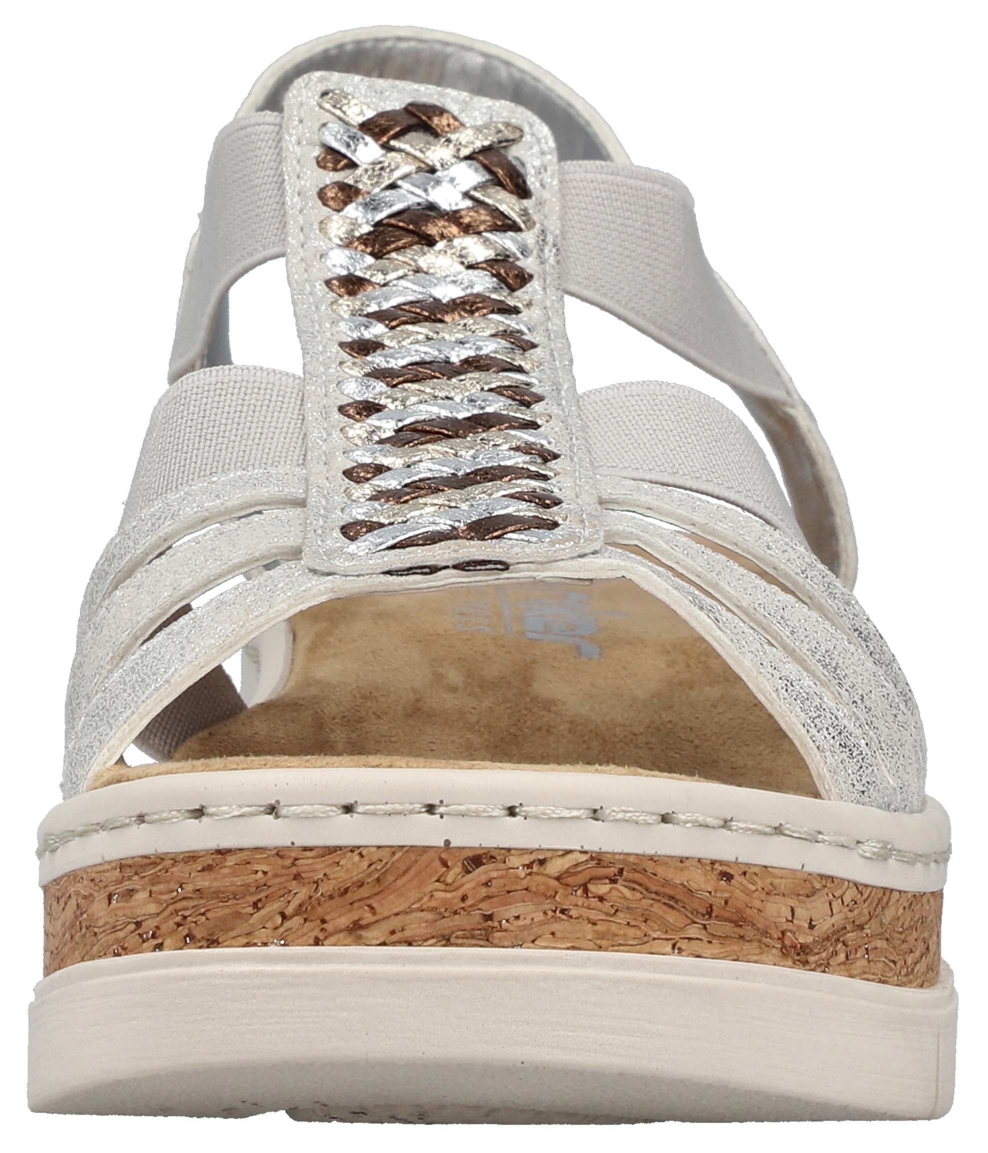Rieker Keilsandalette  Keilsandalette, Plateausandale, Sommerschuh in Metallic-Optik