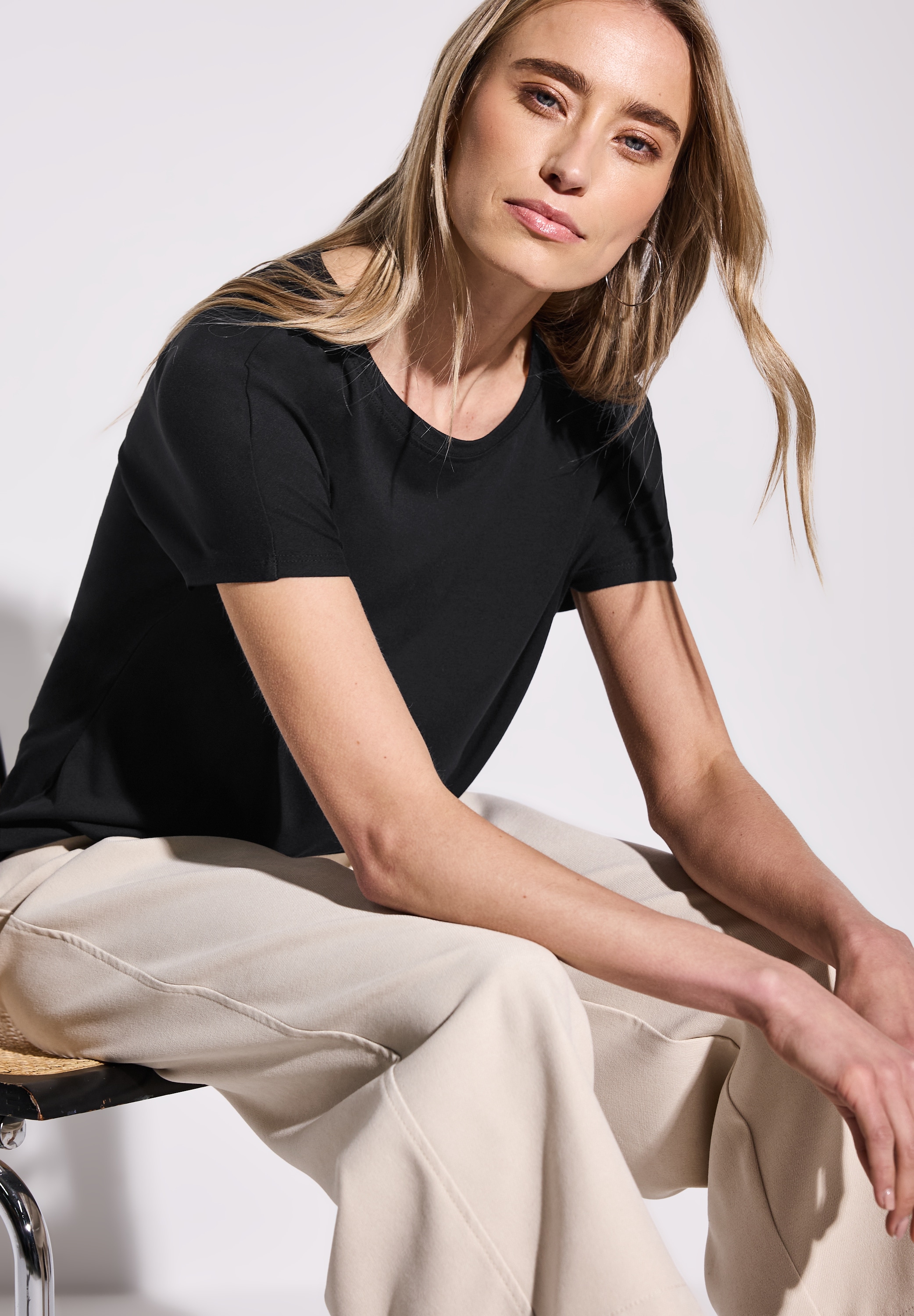 STREET ONE Shirttop »Style Crista«, mit hängenden Schultern