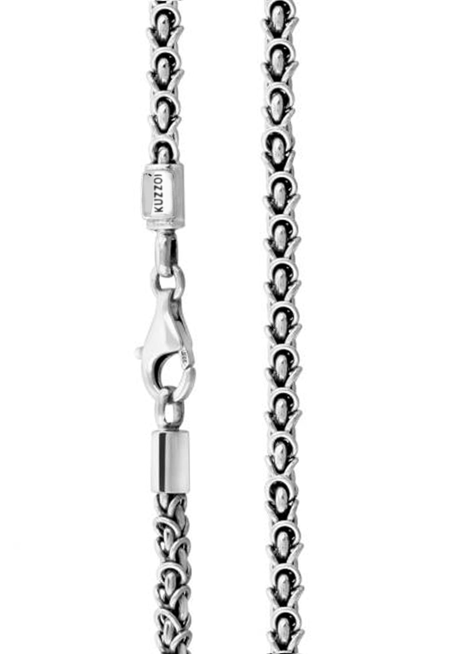 Kuzzoi Silberkette »Halskette Herrenschmuck Gliederkette Oxidiert 925 Silber«