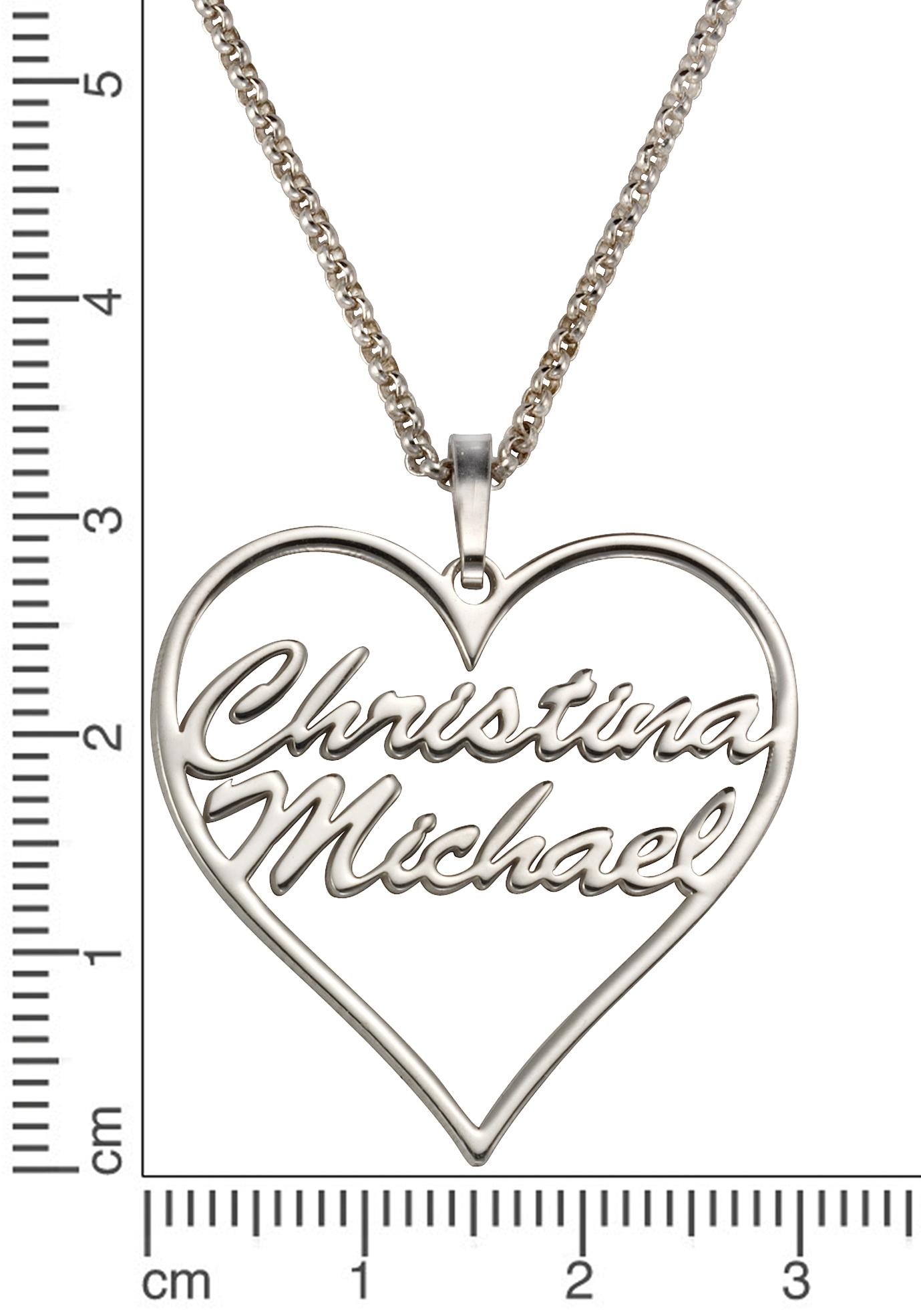 Firetti Namenskette »Schmuck per Halskette 925 OTTO GRAVURwunsch Geburtstag Mail, Namen«, Anlass Weihnachten im Online Silber Valentinstag Shop mit Geschenk deinem