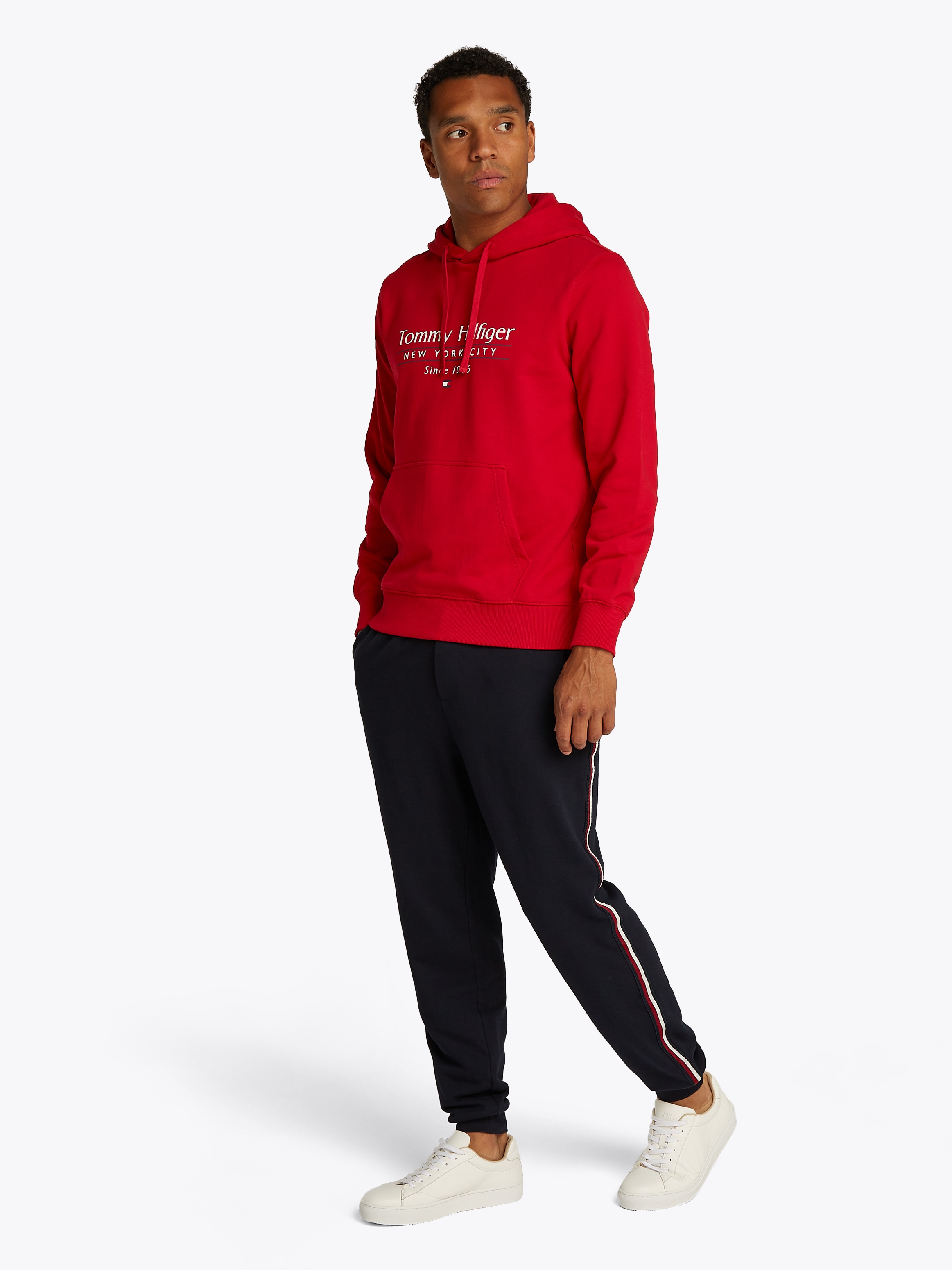 Tommy Hilfiger Hoodie »HILFIGER CENTER STACK HOODY«, mit großem mehrfarbigen Print