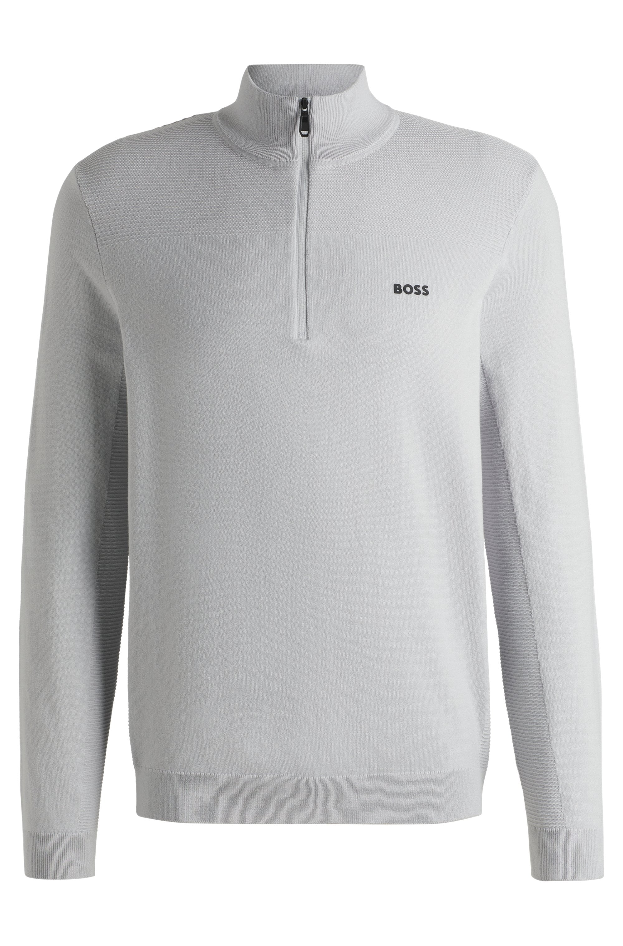BOSS GREEN Strickpullover »Momentum-X QZ«, mit Reißverschluss