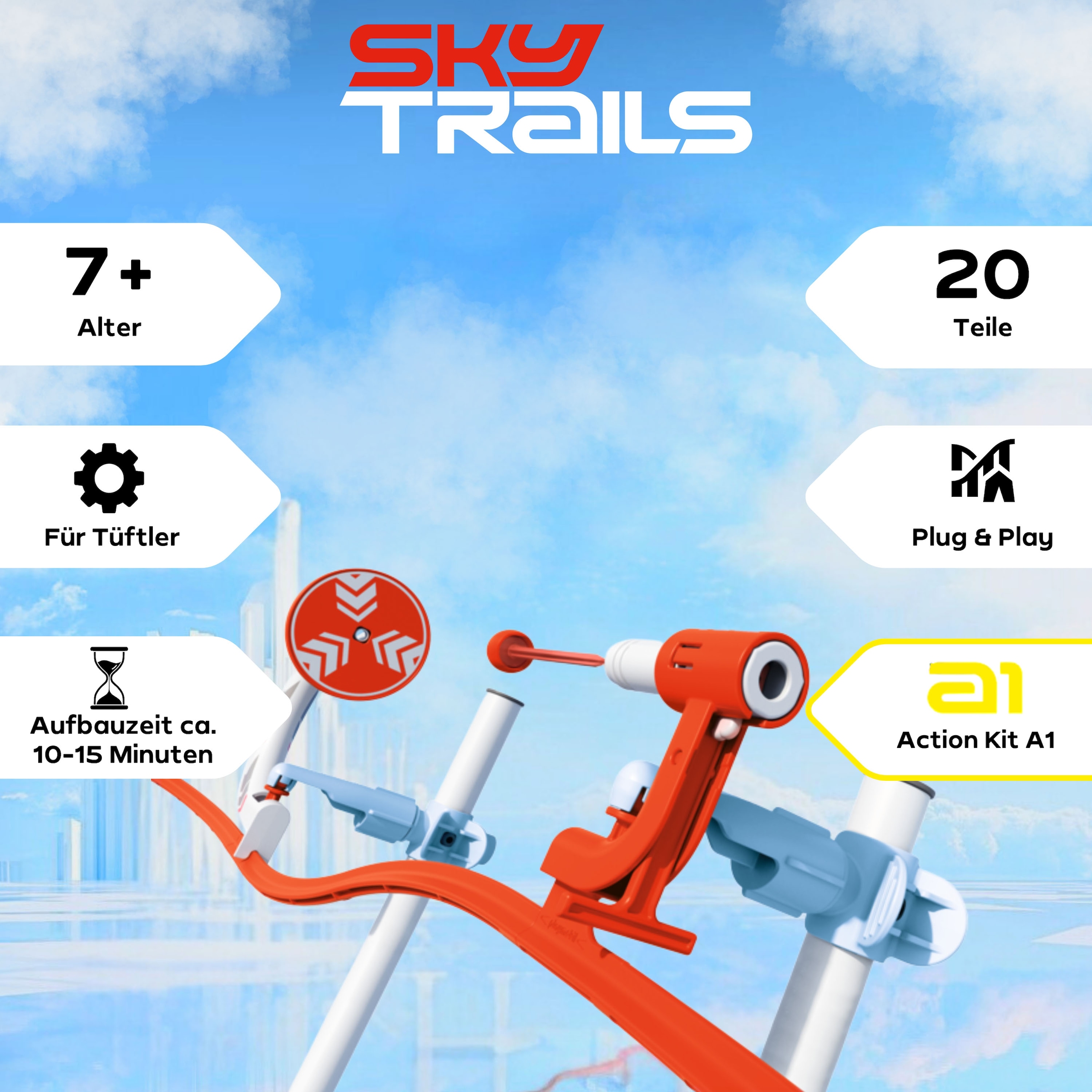 Playmobil® Konstruktions-Spielset »Track Blaster a1 (71973), Sky Trails«, (20 St.), Made in Europe