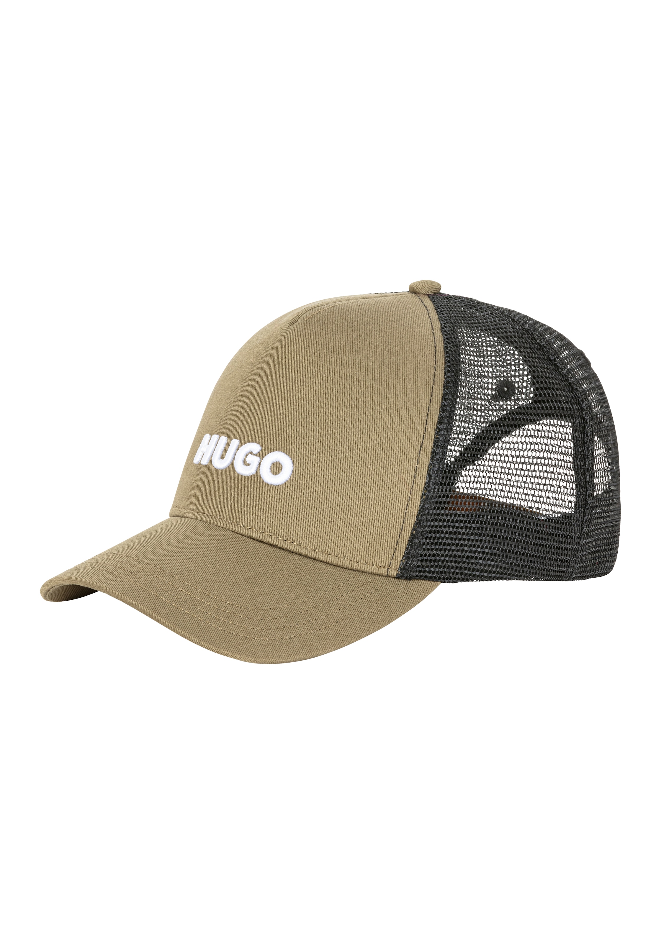 HUGO Fitted Cap »Marsel-Trucker«, aus Twill & Mesh mit 3D Logostickerei