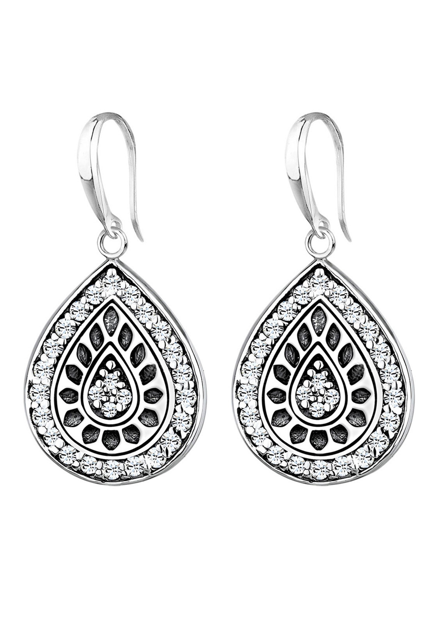 Elli Paar Ohrhänger »Ohrringe Tropfen Kristalle Vintage 925 Silber«