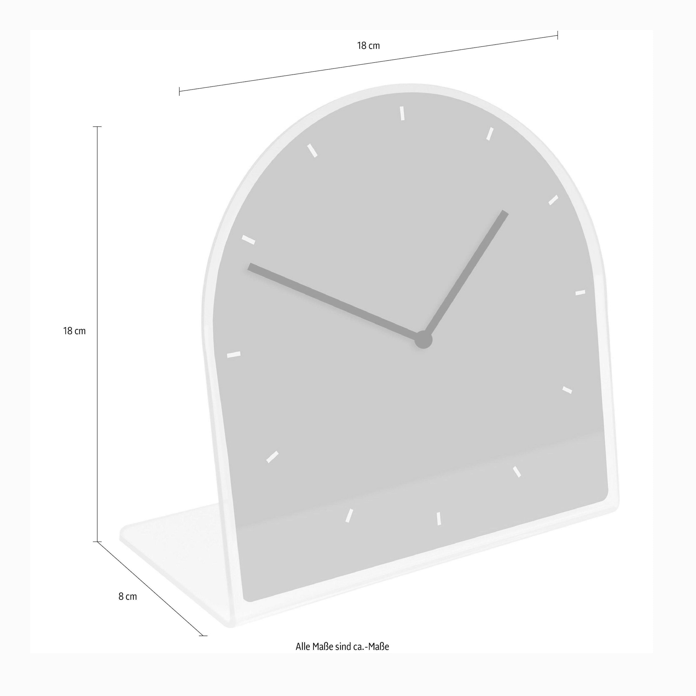 LuckyLinde Tischuhr »Asterix« Tischuhr aus Acrylglas, Uhr, bedruckt, geräuschlos, modern