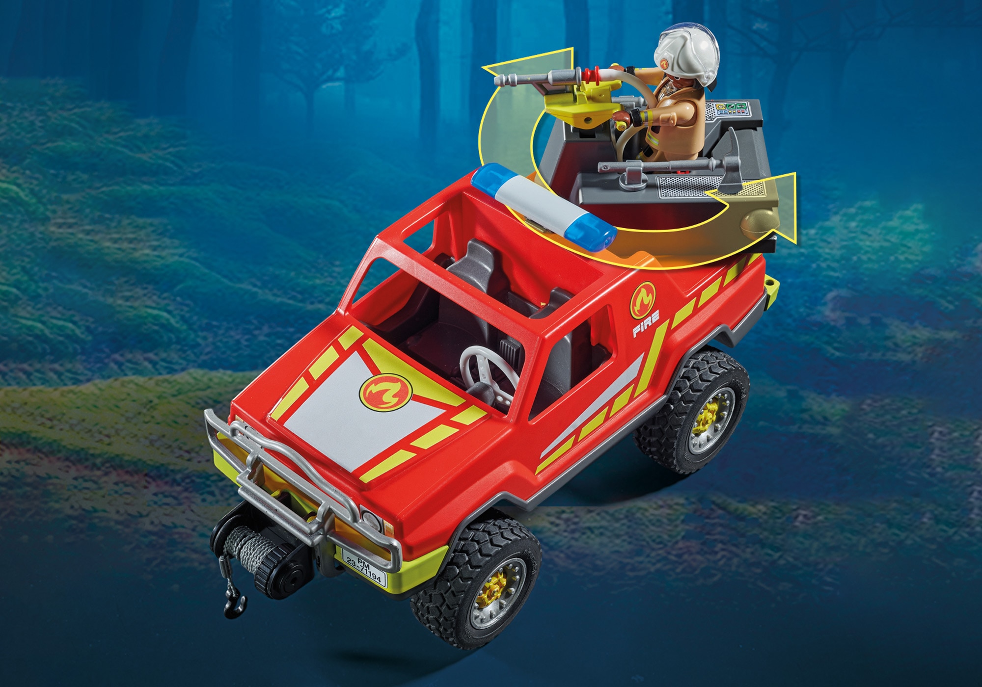 Playmobil® Konstruktions-Spielset »Feuerwehr-Löschtruck (71194), City Action«, (49 St.), Made in Germany