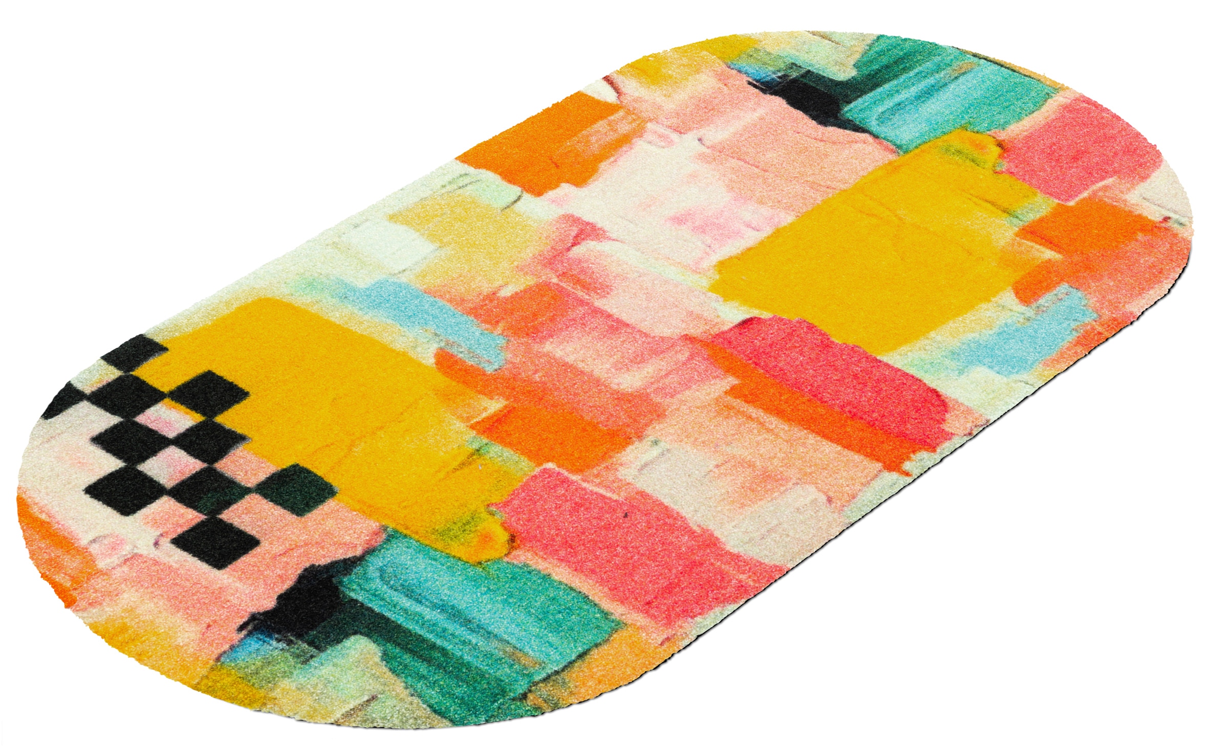 wash+dry by Kleen-Tex Fußmatte »und Läufer Paintshape« oval 9 mm Höhe