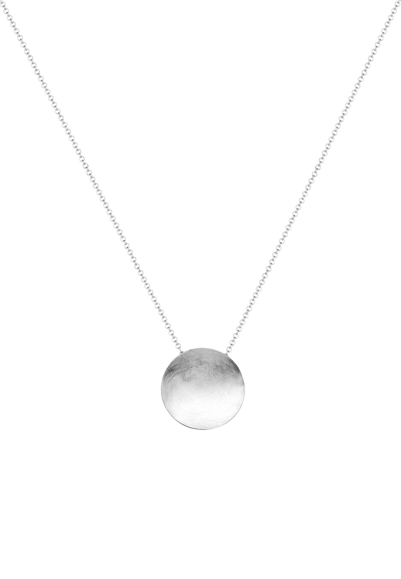 Nenalina Lange Kette »Halskette Rund Kreis Gebürstet Trendig Collier 925 Silber«