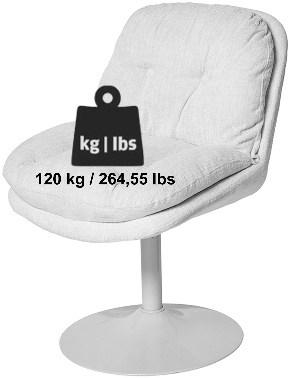 Jahnke Schalenstuhl »KISS TWIST DUO« () 2er Set, drehbar, gepolstert, Metallgestell, B:50,5xT:62xH:80 cm