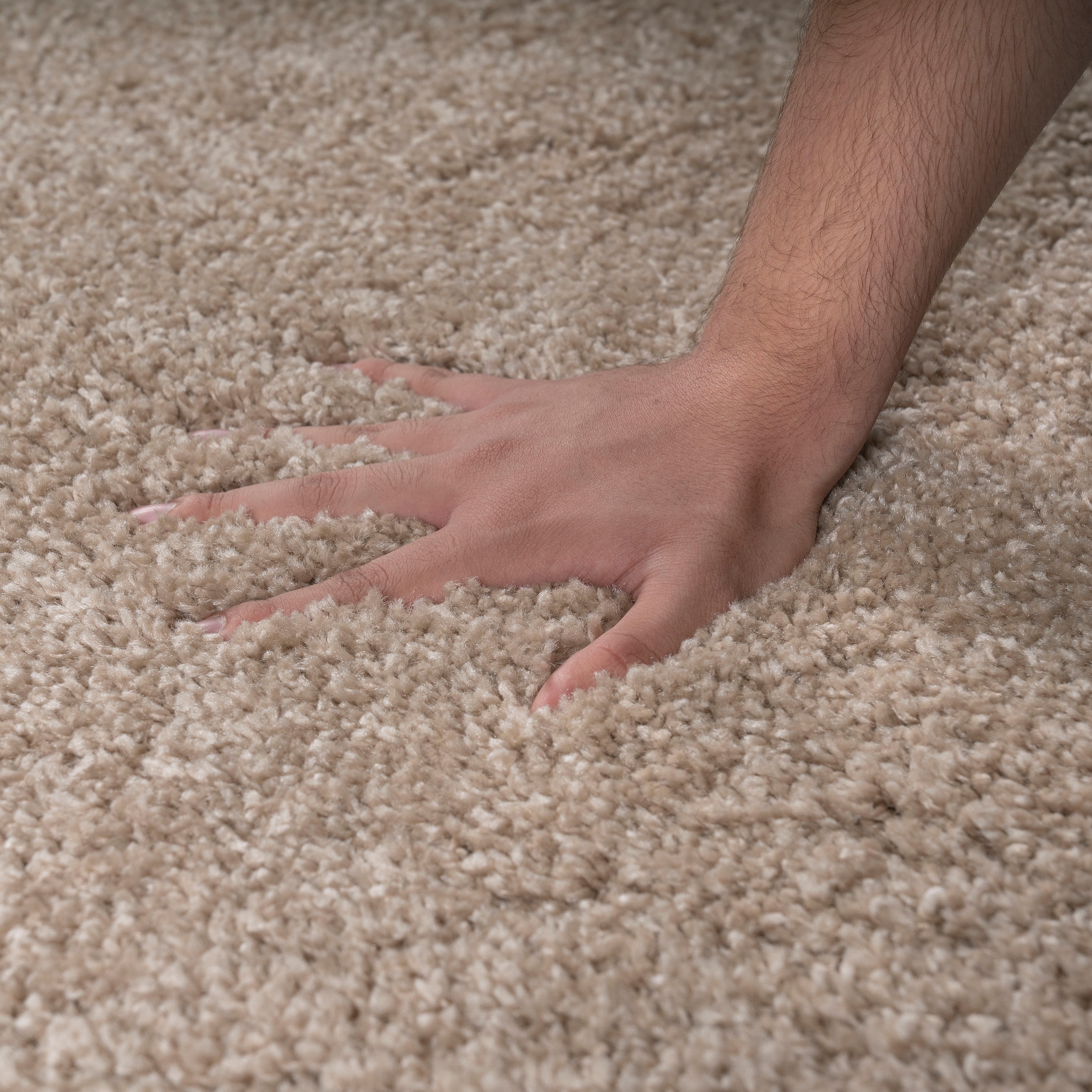 my home Läufer »Shaggy 30« rechteckig 30 mm Höhe Teppich-Läufer, Brücke, Uni-Farben, besonders weich und kuschelig