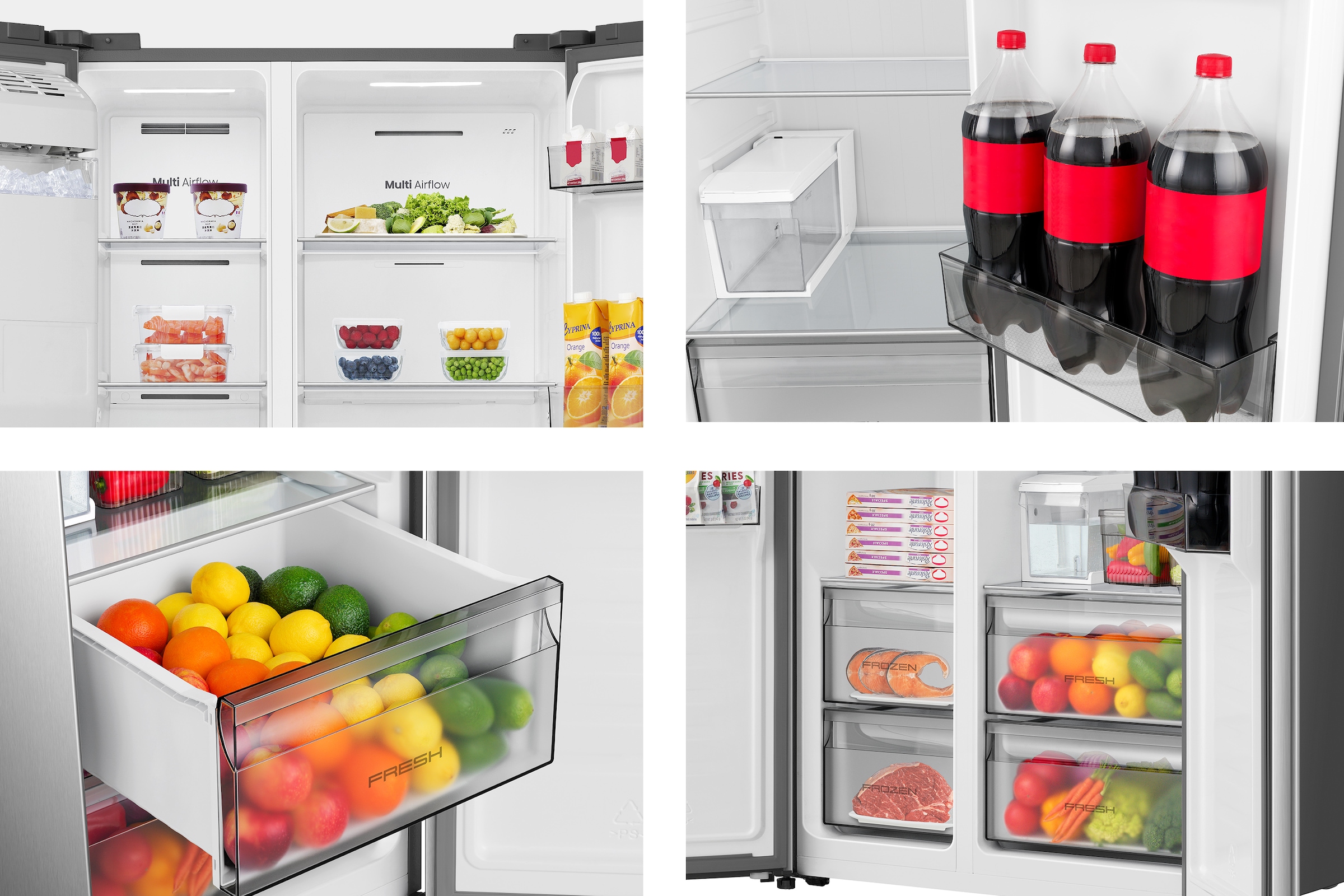 Hisense Side-by-Side »RS5P528STIE« 178,6 cm hoch 91,1 cm breit Wasser-& Eisspender