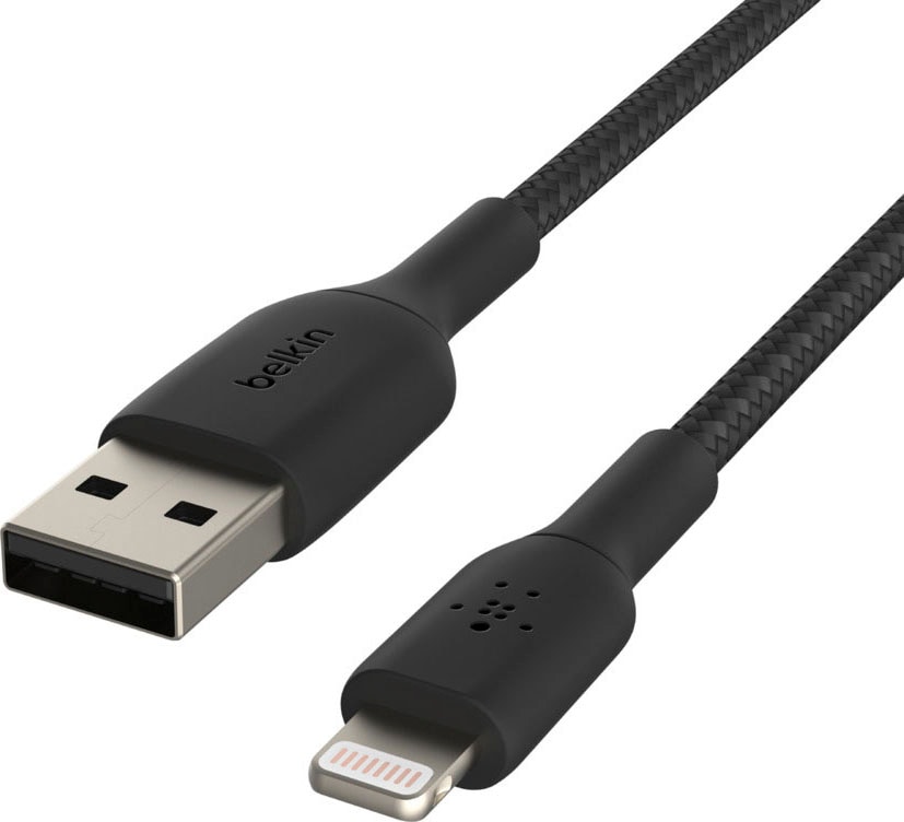 Belkin Smartphone-Kabel »Lightning Lade/Sync Kabel ummantelt mfi 2m«, USB Typ A, Lightning, 200 cm