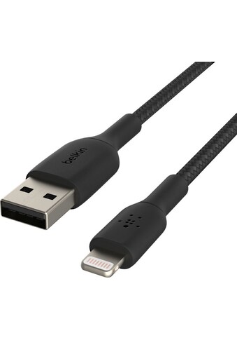 Smartphone-Kabel »Lightning Lade/Sync Kabel ummantelt mfi 2m«, USB Typ A, Lightning,...