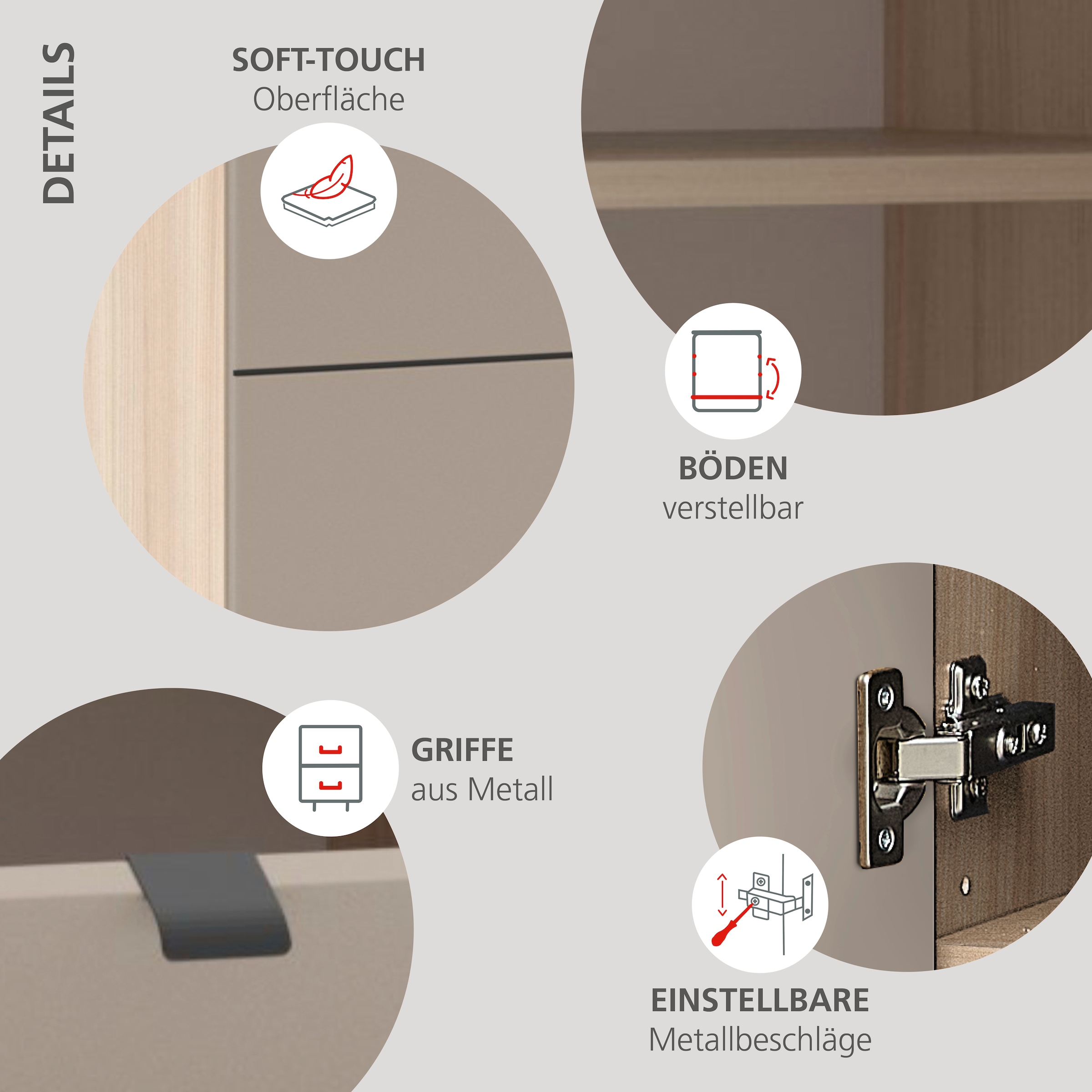 Innostyle Schuhschrank »PISA Schuhschrank« 1 Stk. tlg. Soft Close, AB- Kante, 1 Schublade, 4 Fächer