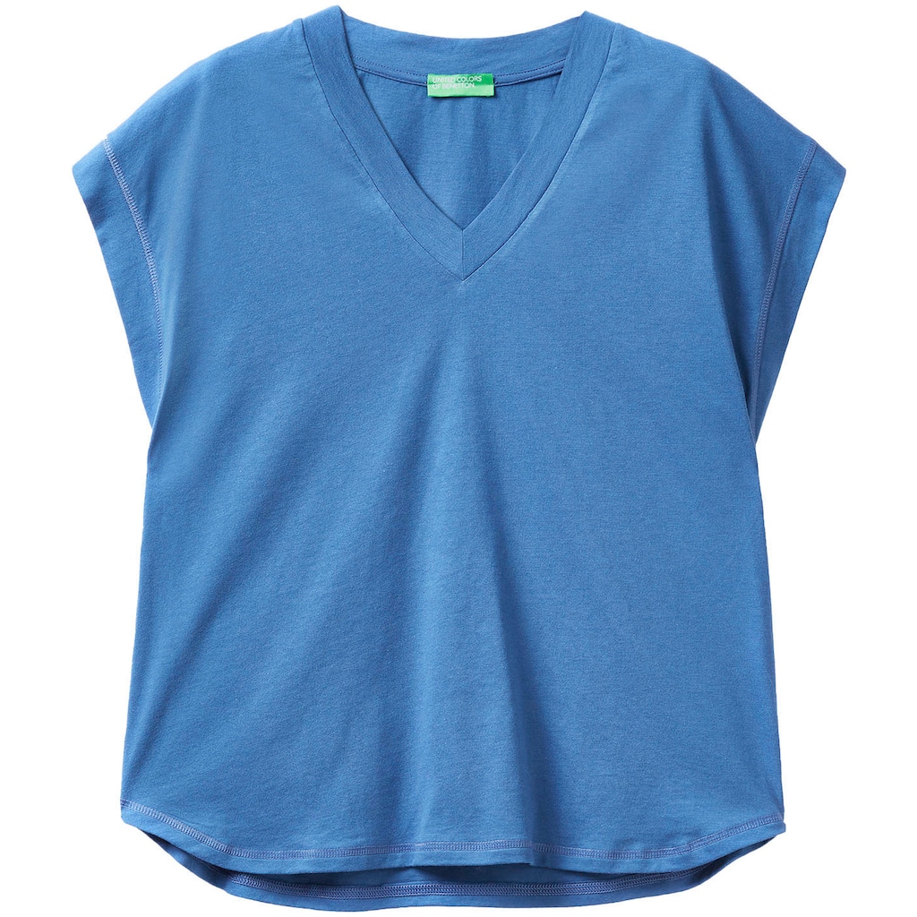 United Colors of Benetton V-Shirt, in kastiger Oversize-Passform