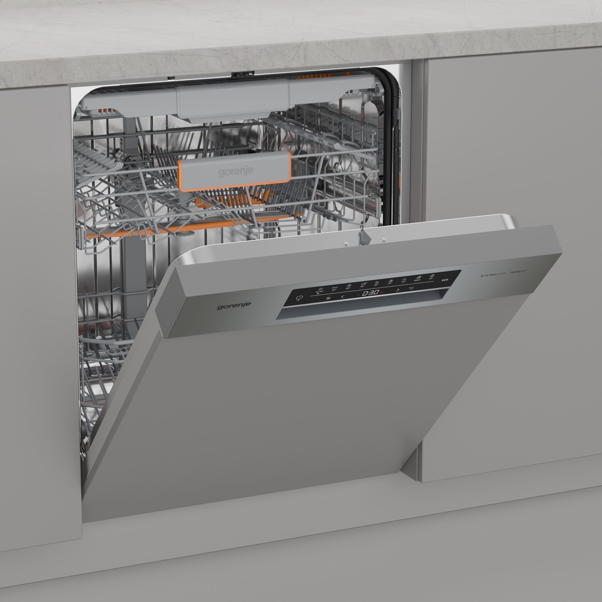 GORENJE teilintegrierbarer Geschirrspüler »GI663B95X« 9,4 l 16 tlg. Maßgedecke 16 Maßgedecke, auto. Türöffnung, Besteckschublade