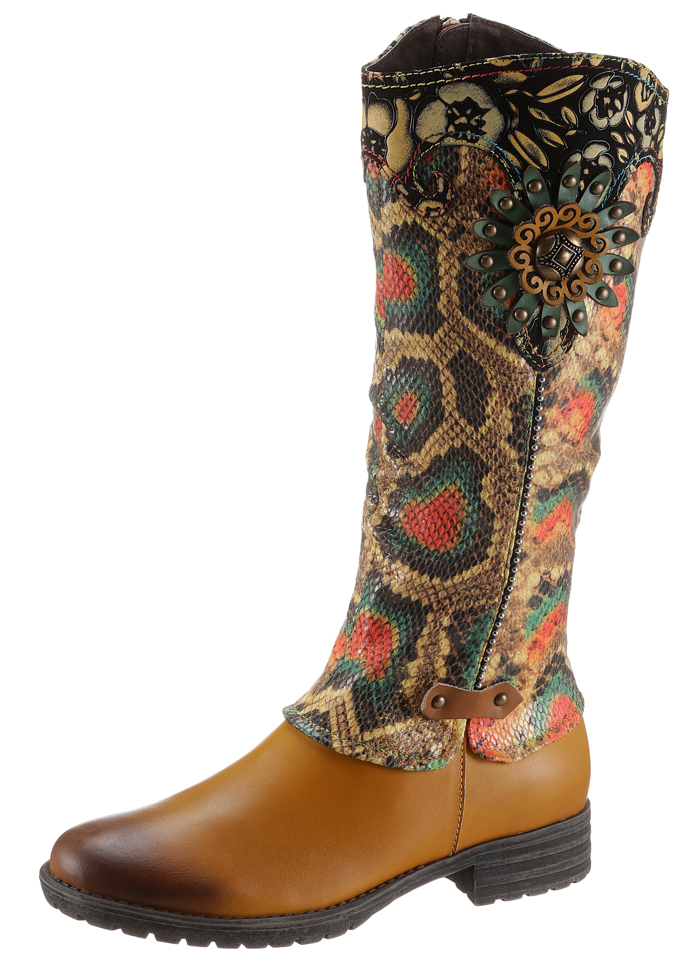 LAURA VITA Stiefel »Gacmayo«, in extravaganter Snake-Optik