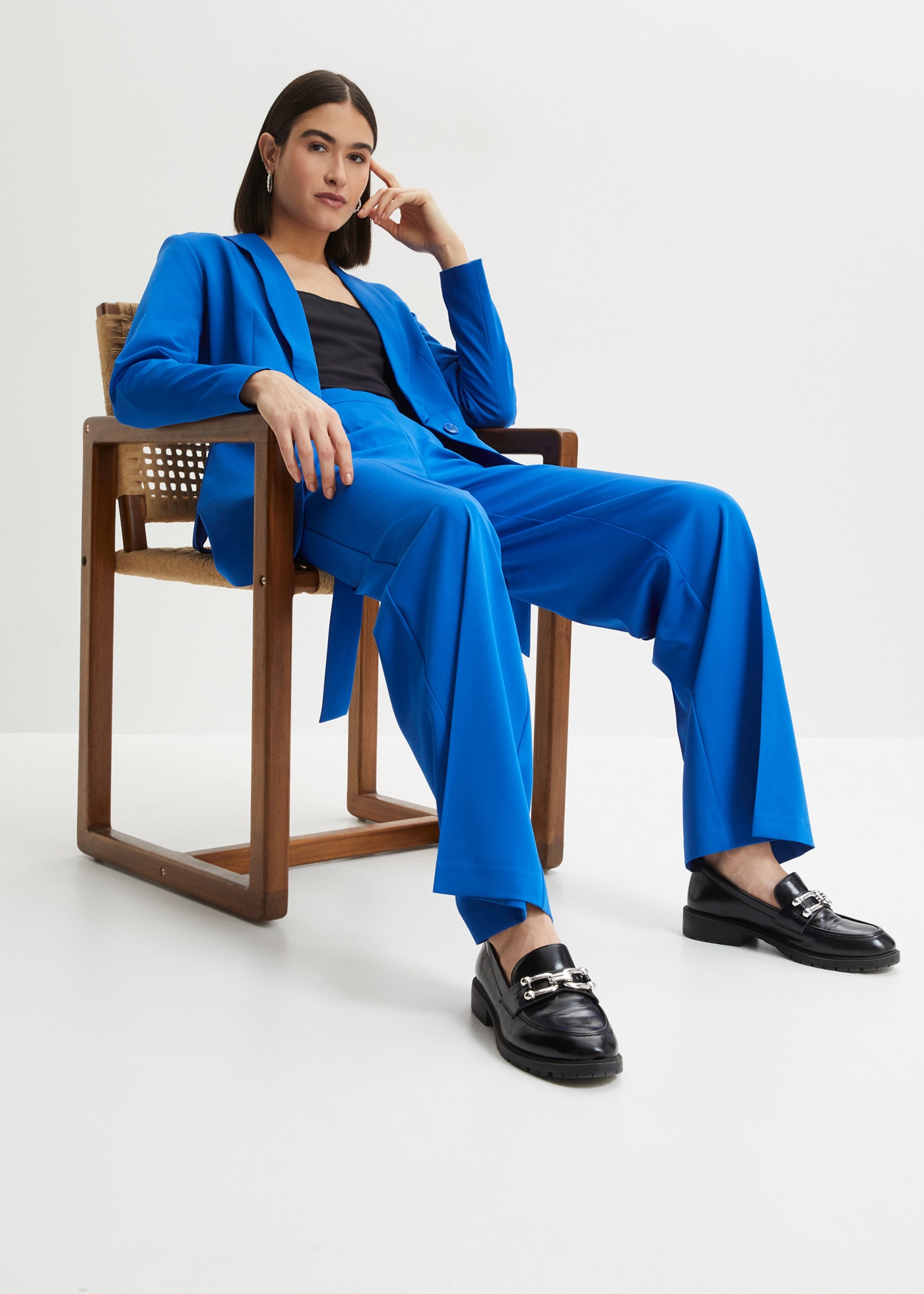 bonprix Jackenblazer »Blazer« für stilvollen Auftritt, mit Schalkragen, aus Polyester und Elasthan