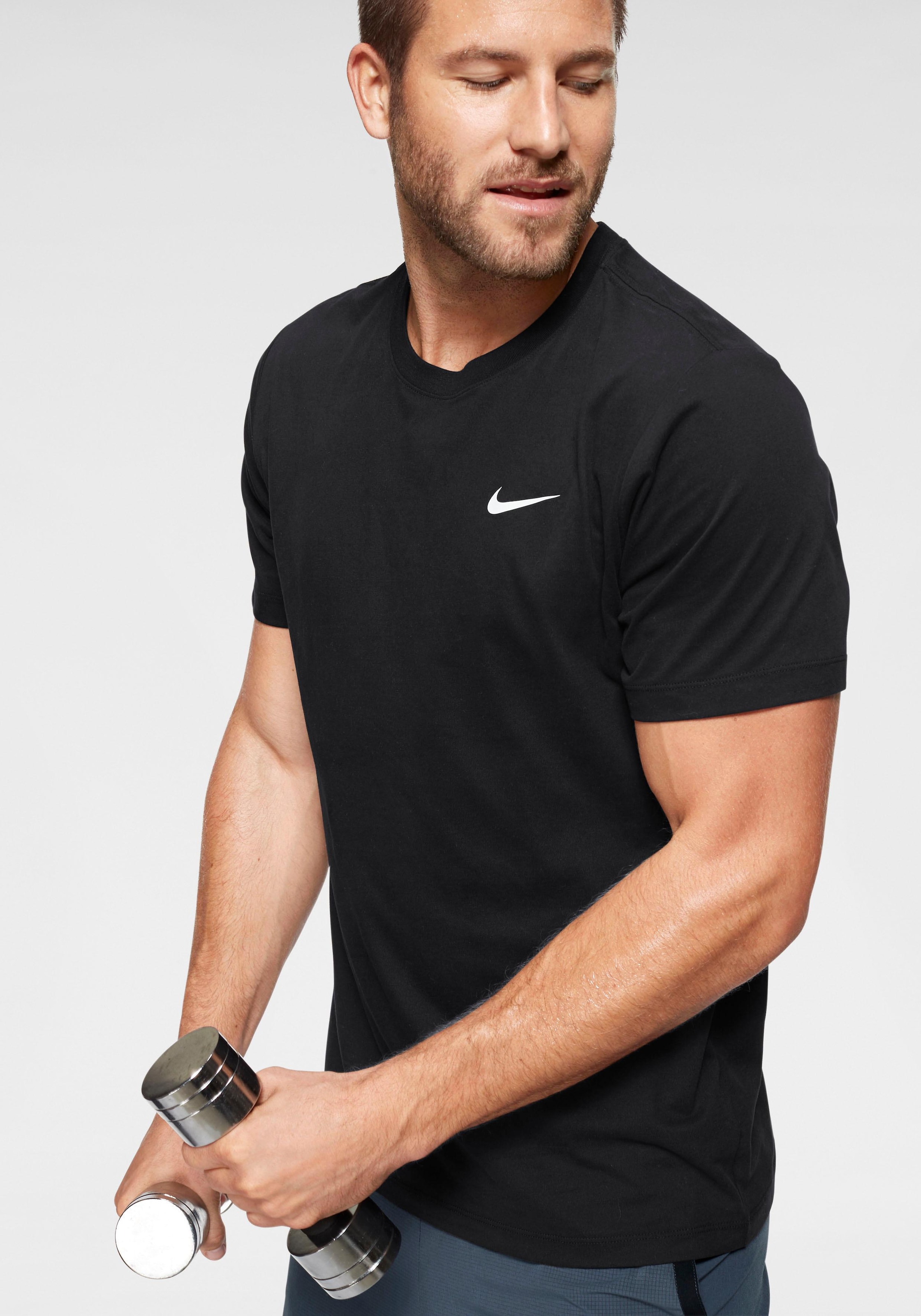 Nike T-Shirt »Nike Dri-FIT Men's Fitness T-Shirt« Kurzarm, Rundhalsausschnitt