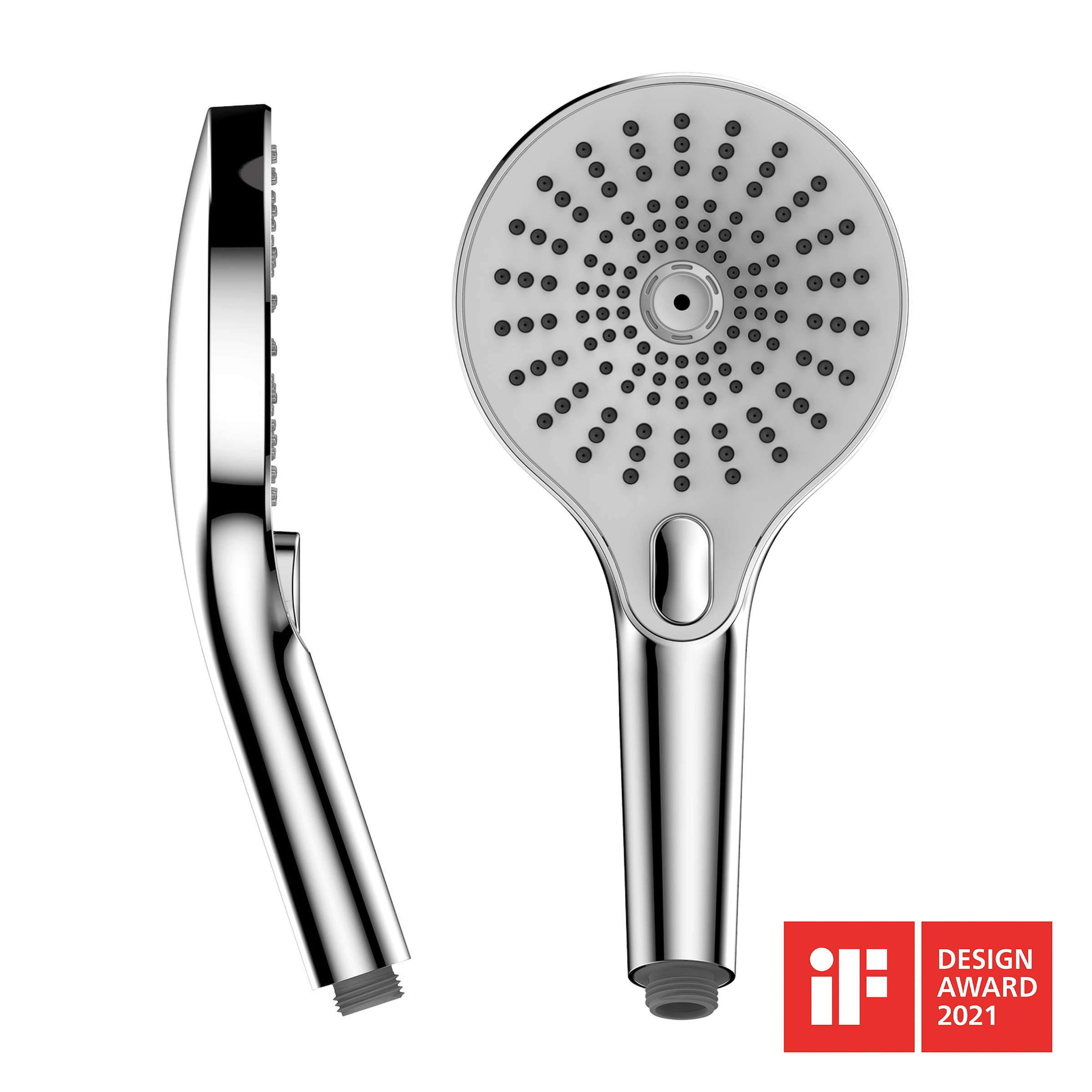 Handbrause »Ultimate Shower«, (1 tlg.), Chrom/Weiß, Ø 13 cm