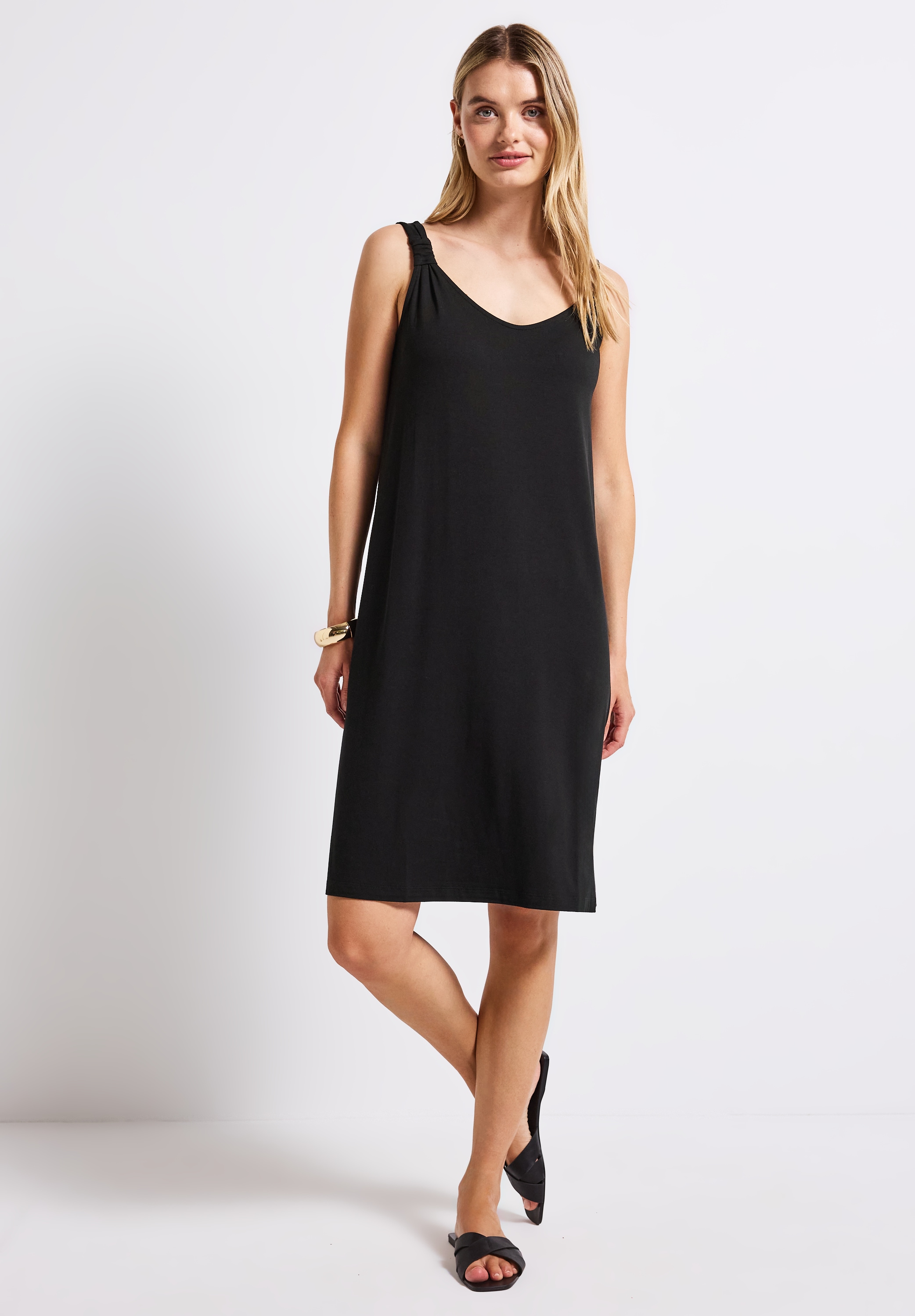 STREET ONE Shirtkleid, mit Knotendetail, ärmellos