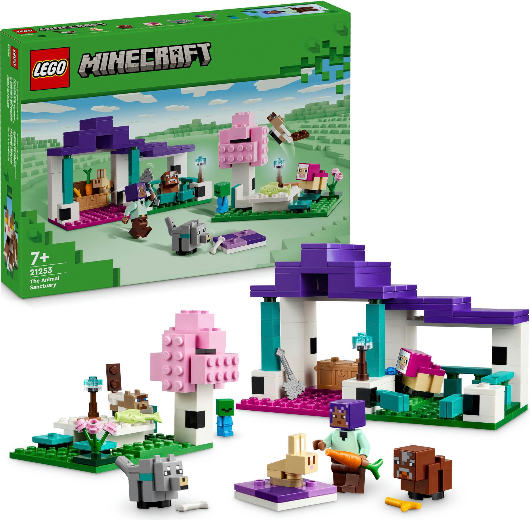 Konstruktionsspielsteine »Das Tierheim (21253), LEGO Minecraft«, (206 St.), Made in...