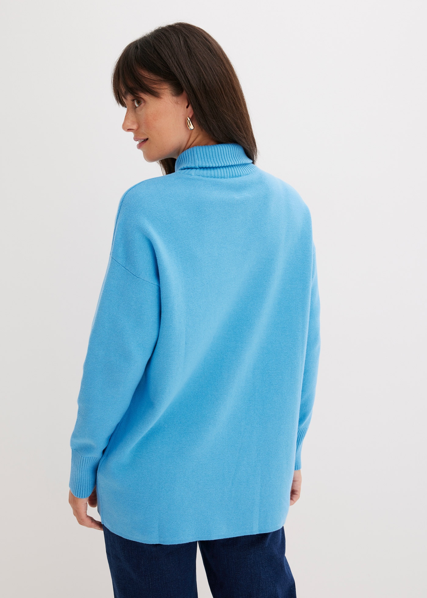 bonprix Strickpullover »Gerippter Pullover aus reiner Baumwolle« Gerippter Pullover aus reiner Baumwolle