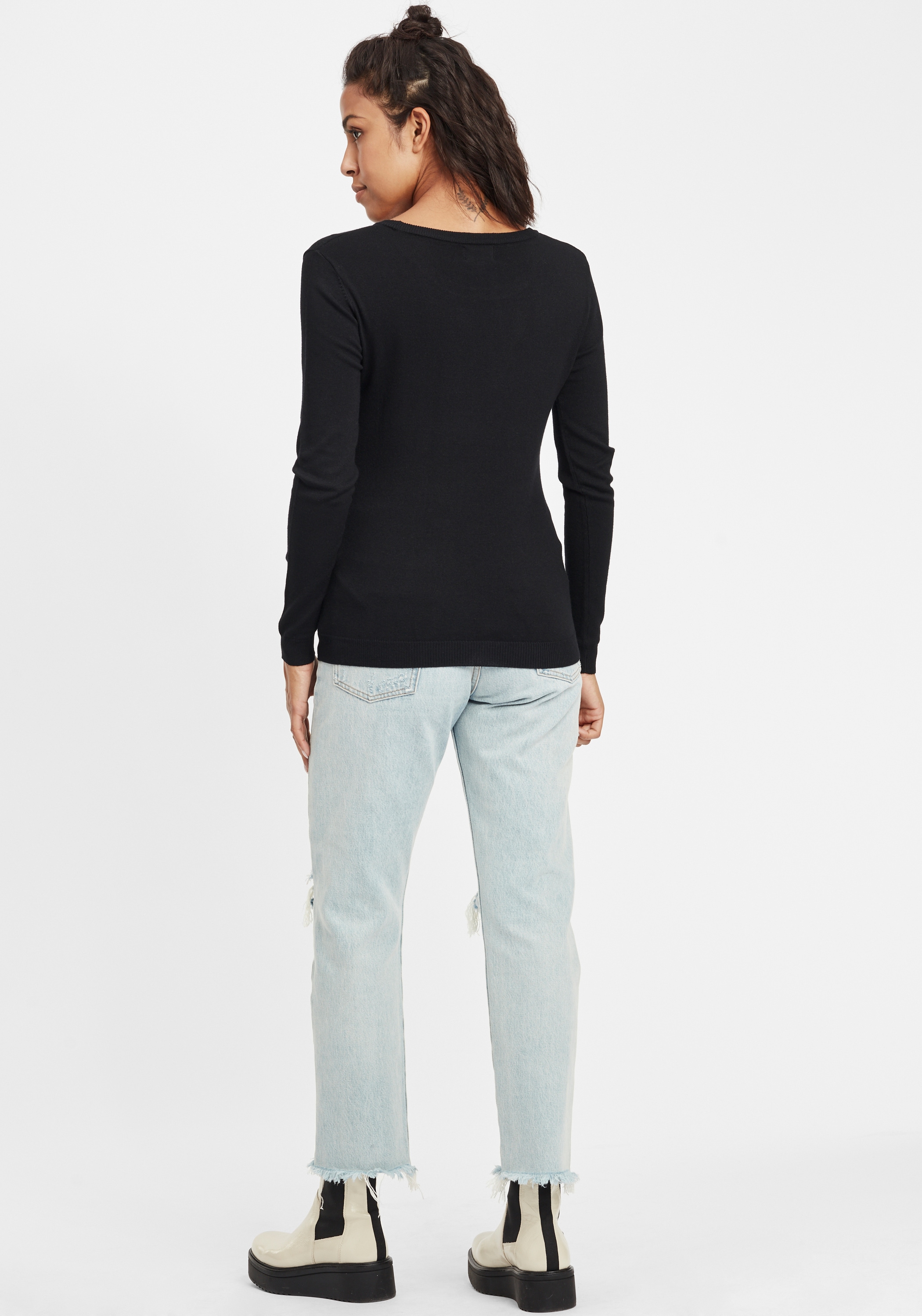 OXMO Strickfleece-Pullover »Strickpullover OXEdda«