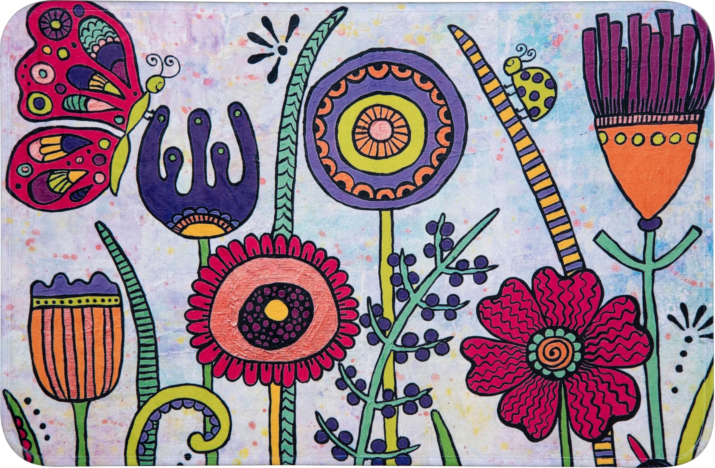 Wenko Badematte »Rollin'Art Full Bloom« Höhe 7 mm BxL: 45 x 70 cm