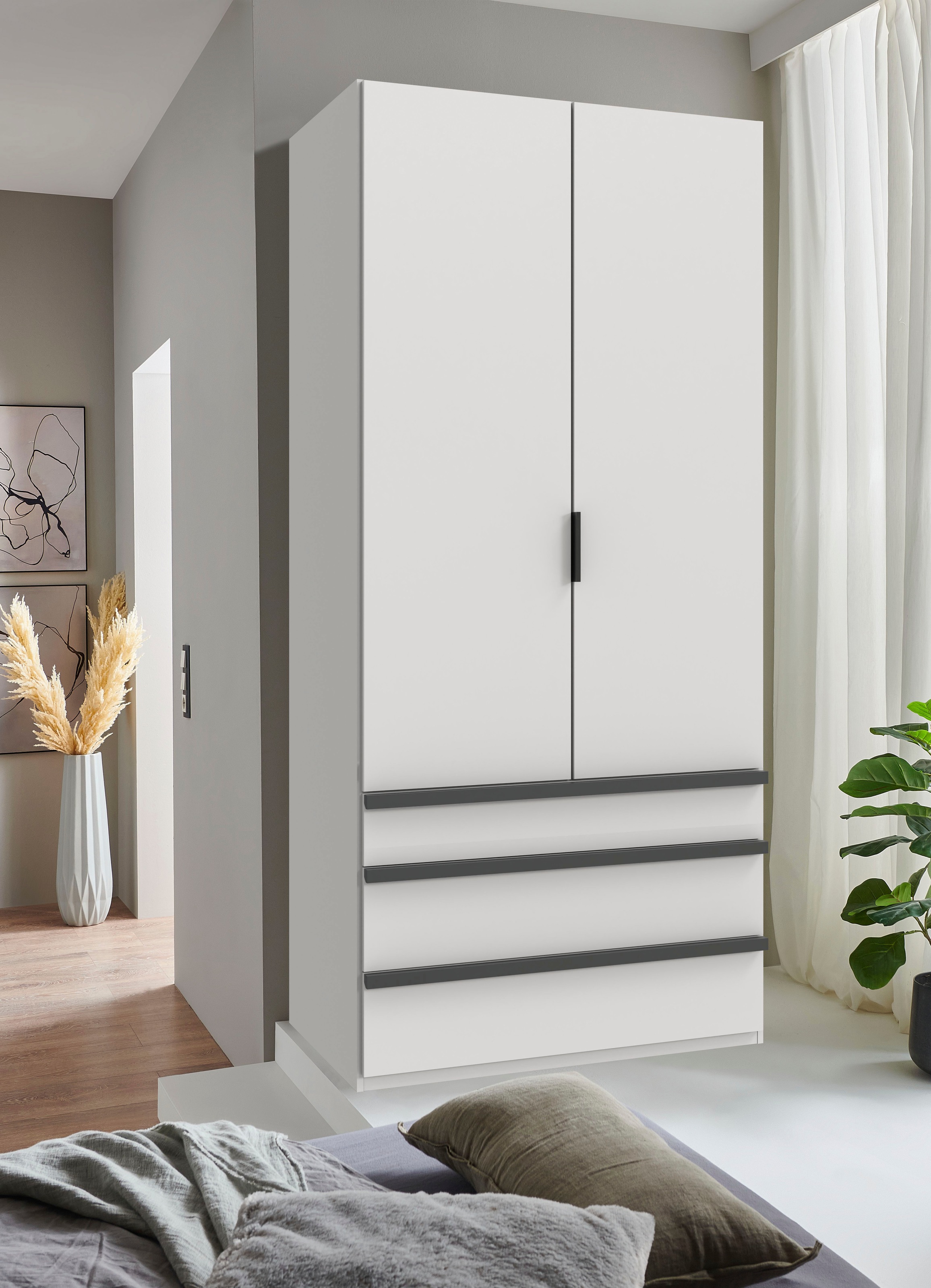 Wimex Falttürenschrank »Oxford by fresh to go, in 3 Breiten und 2 Höhen, Made in Germany« mit Schubladen, wahlweise mit oder ohne Spiegel,  mit hochwertigen Falttüren für den perfekten Überblick